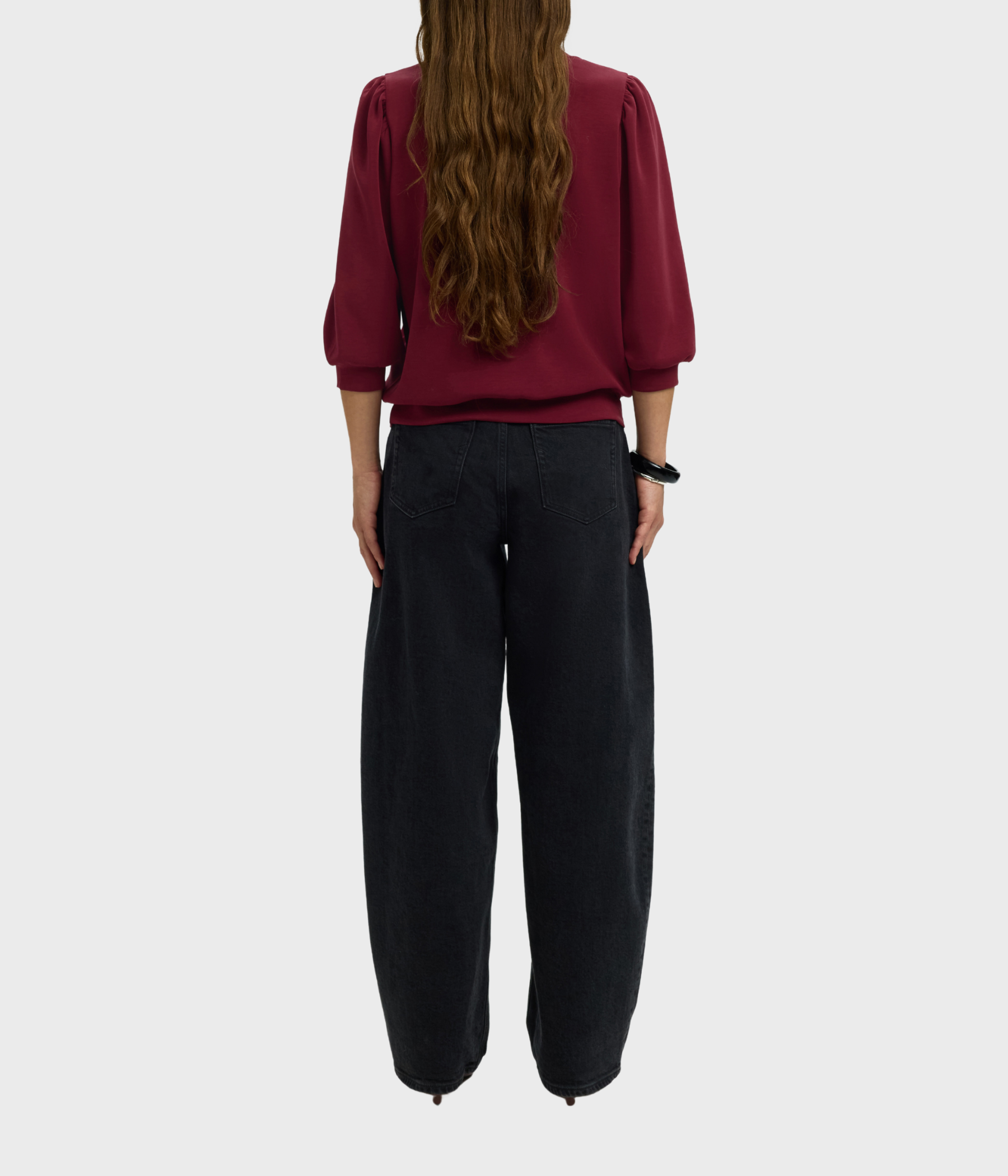 Slftenny 3/4 Sweat Top Noos. (Tawny Port)