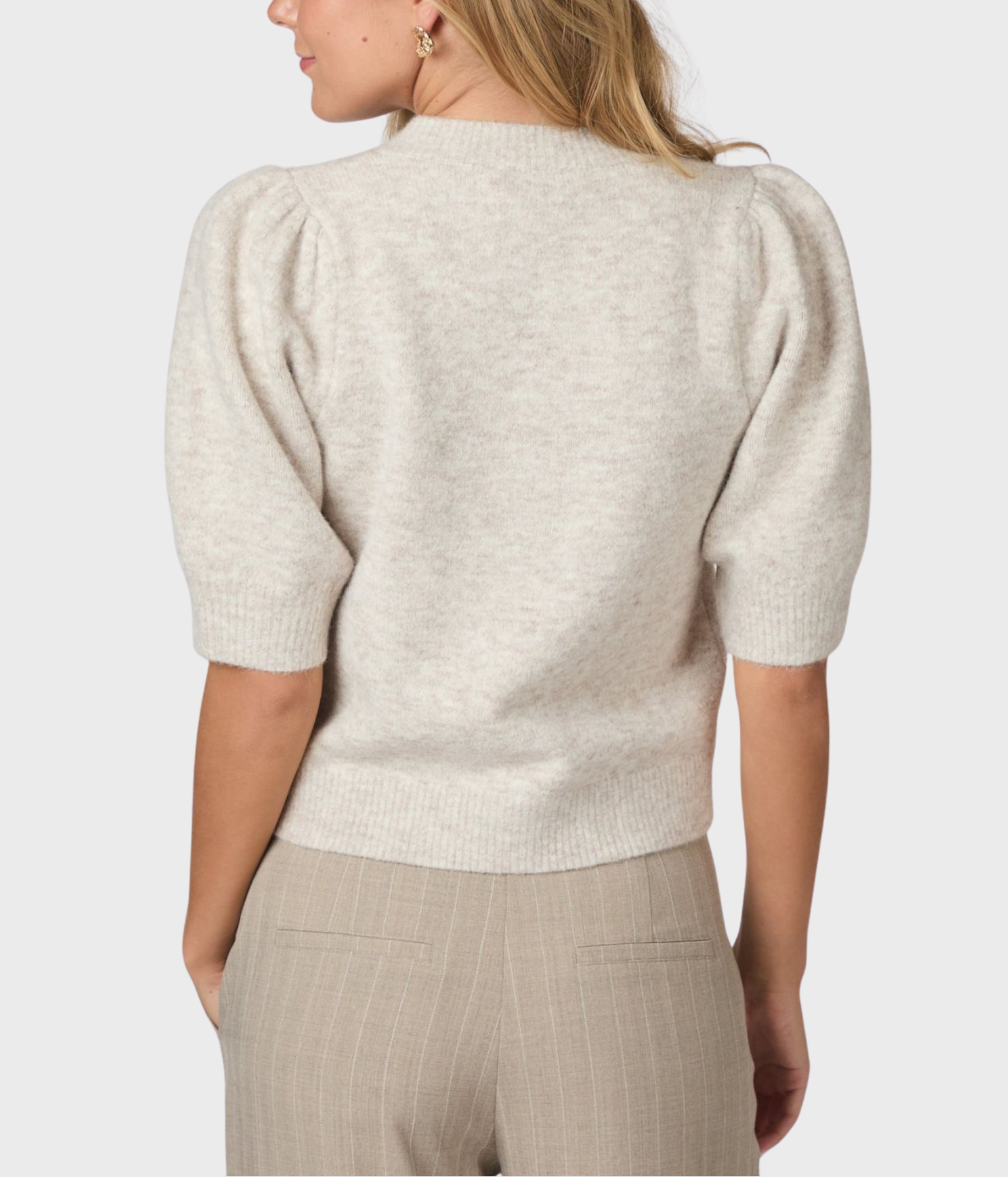 Trudy Knit Cardigan (976 Beige Melange)