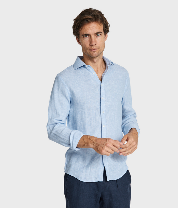 BS Perth Casual Slim Fit Shirt (Light Blue)