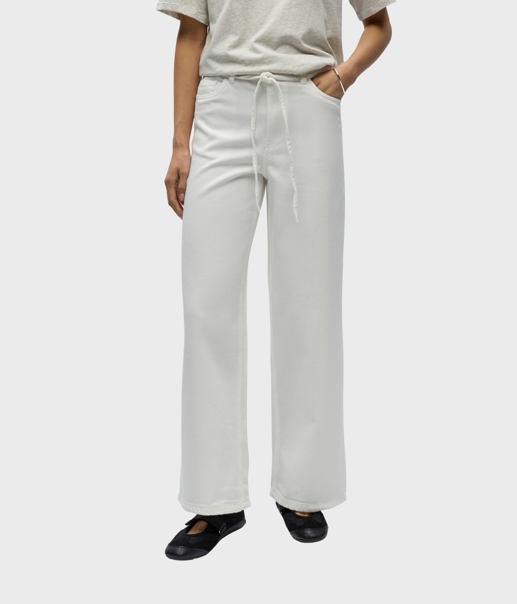 OBJROSIE MW WIDE JEANS NOOS (Cloud Dancer) - D.O. Design Only