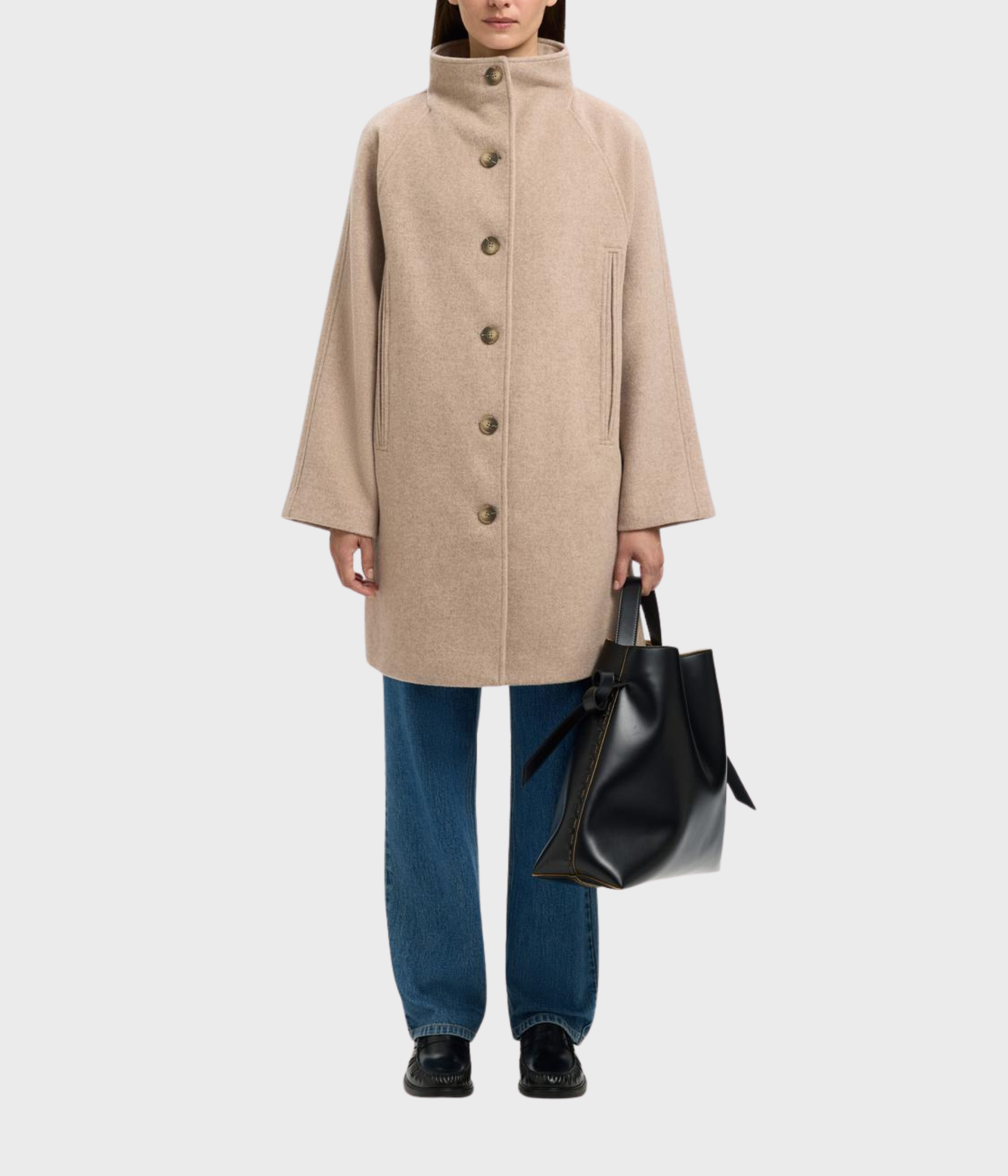SLFVINNI WOOL BLEND COAT NOOS (Sandshell Detail:MELANGE)