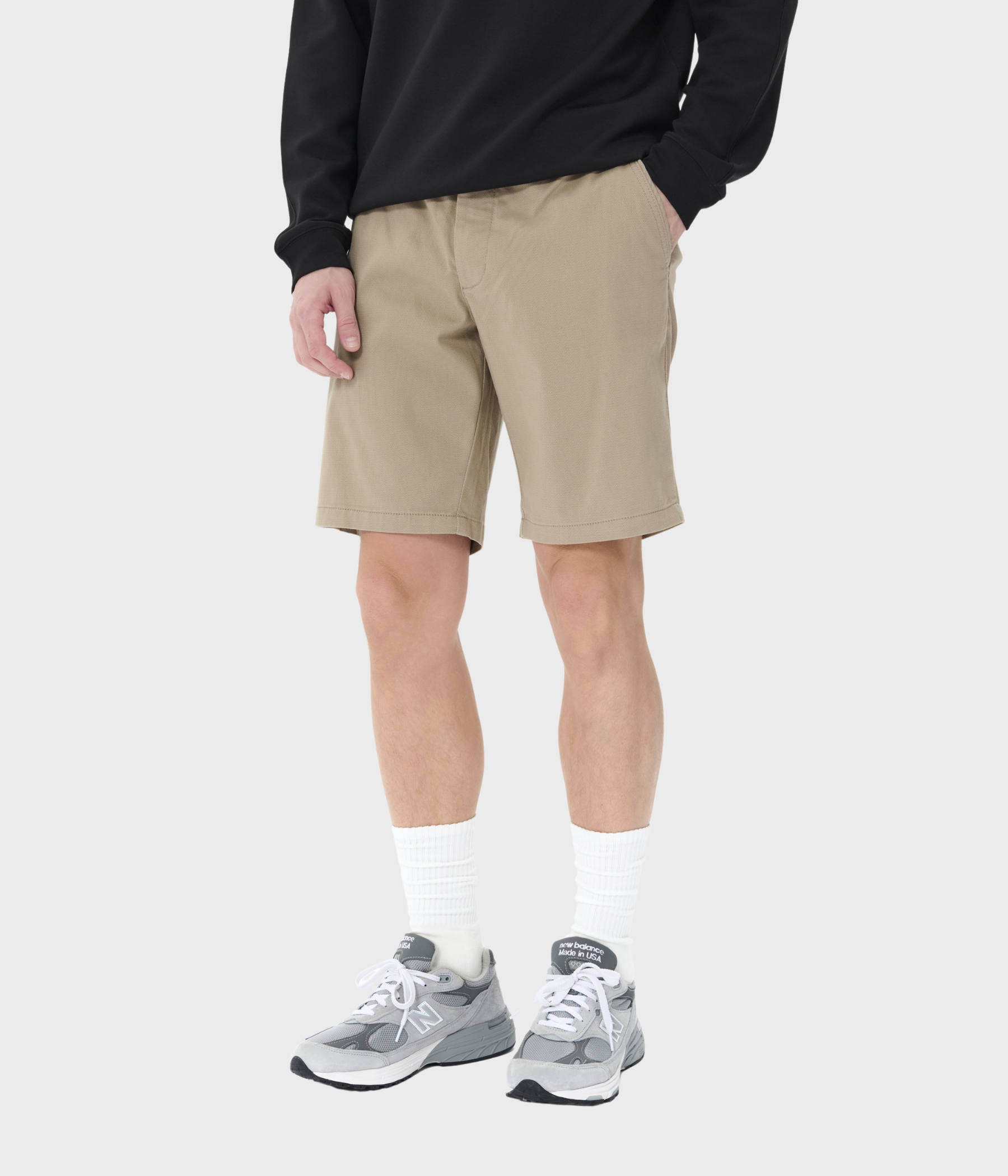 beige shorts
