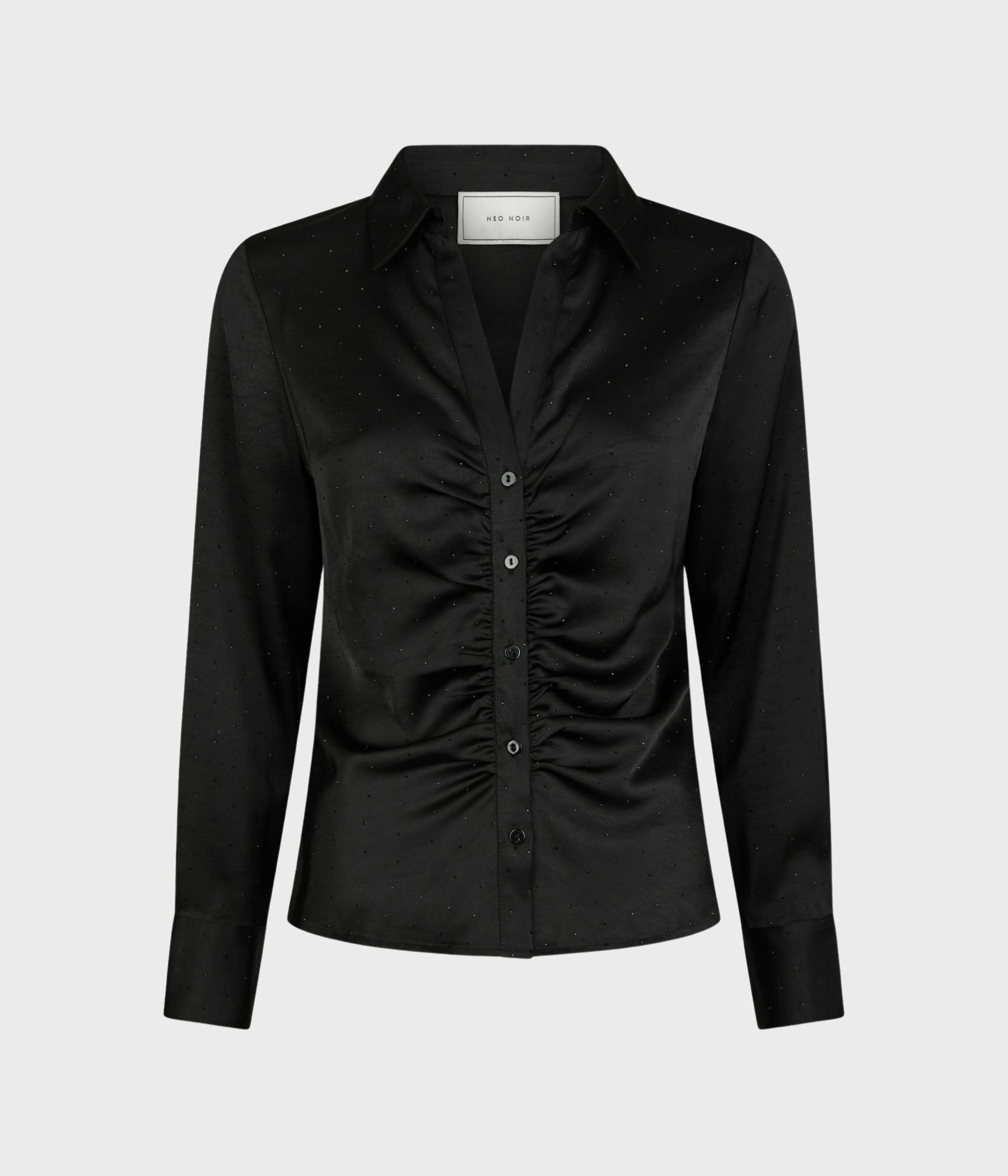 Christy Heavy Sateen Bedaz Shirt (Black)