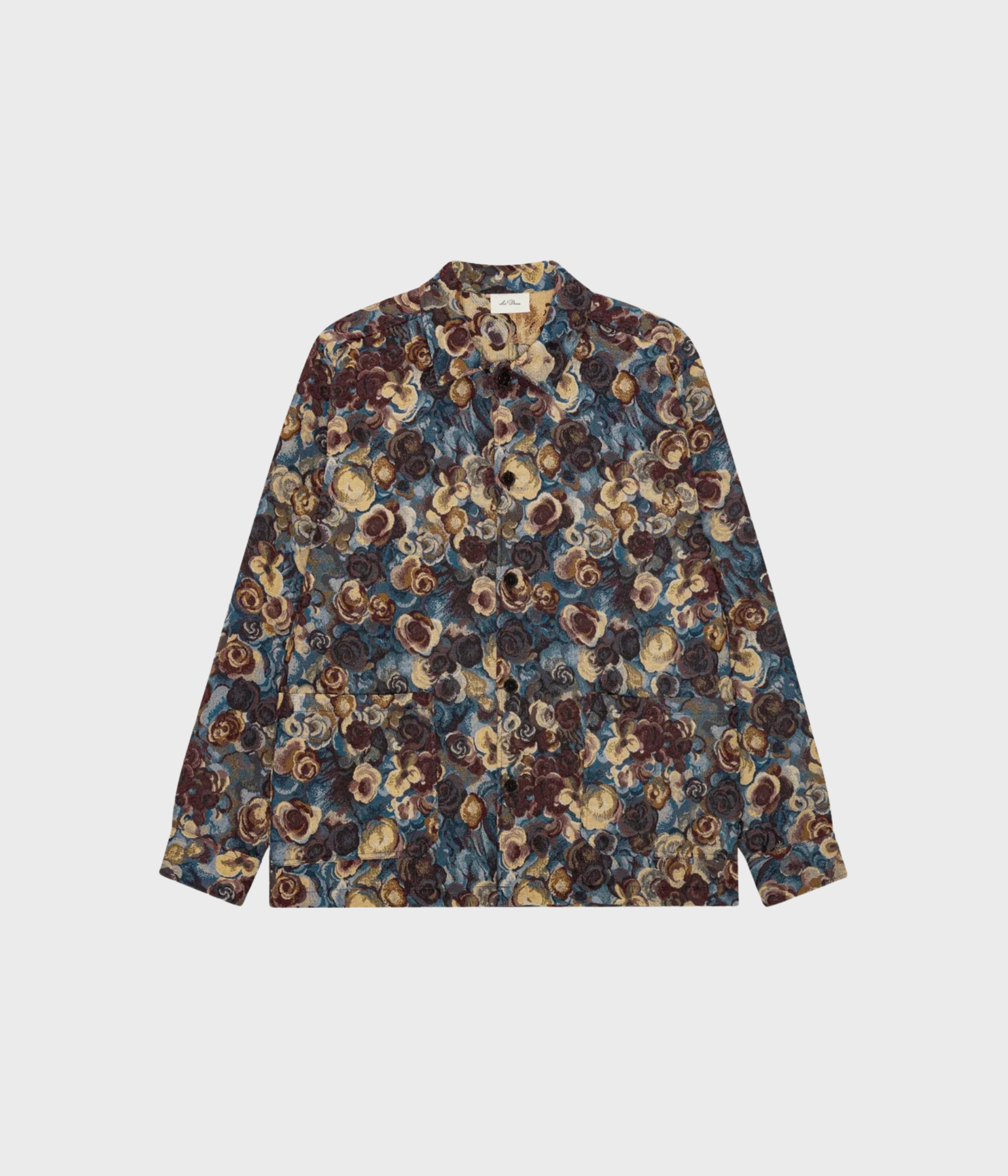 Flower Jacquard Overshirt (967 Blue Multicolor)