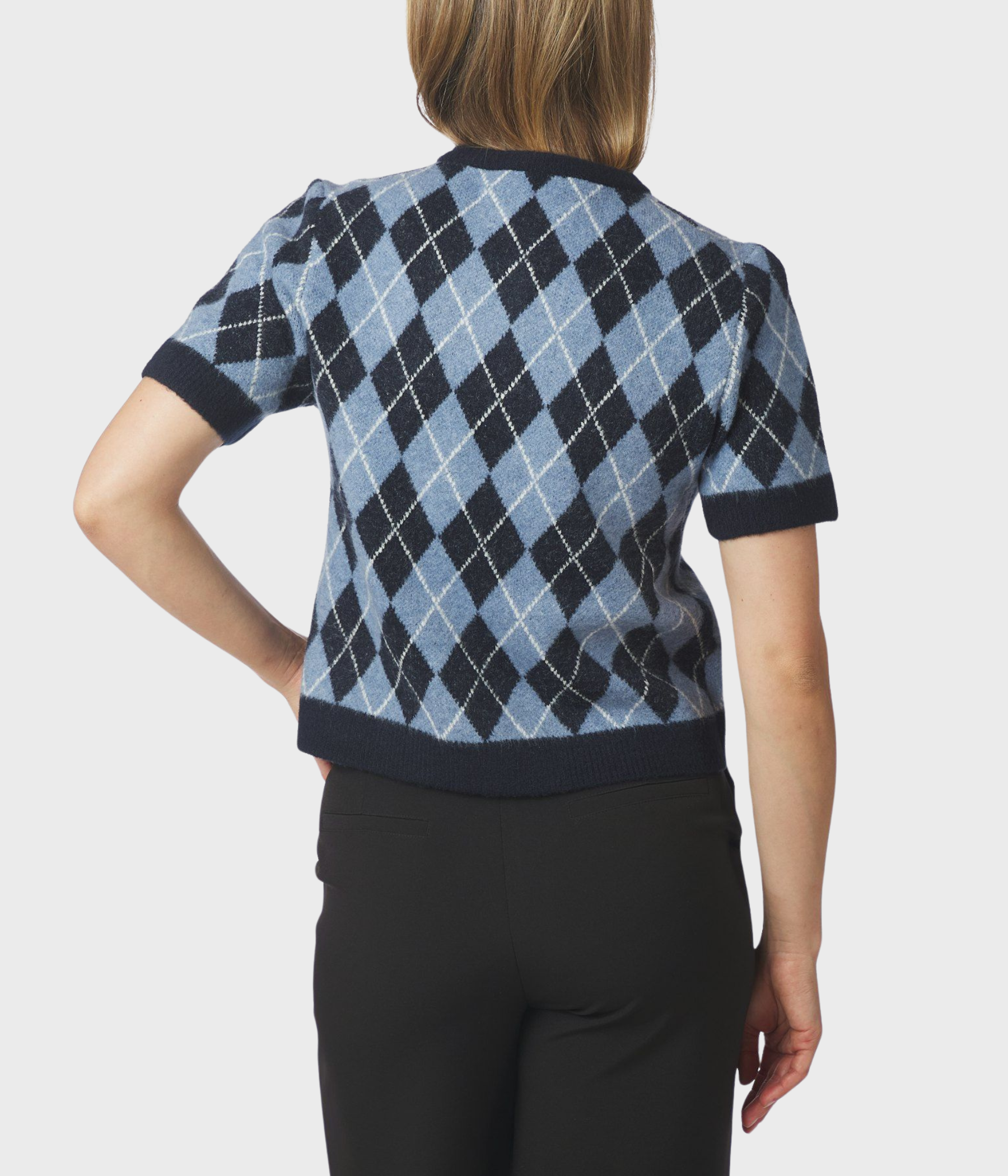 Allestar Check Knit Cardigan (Navy)