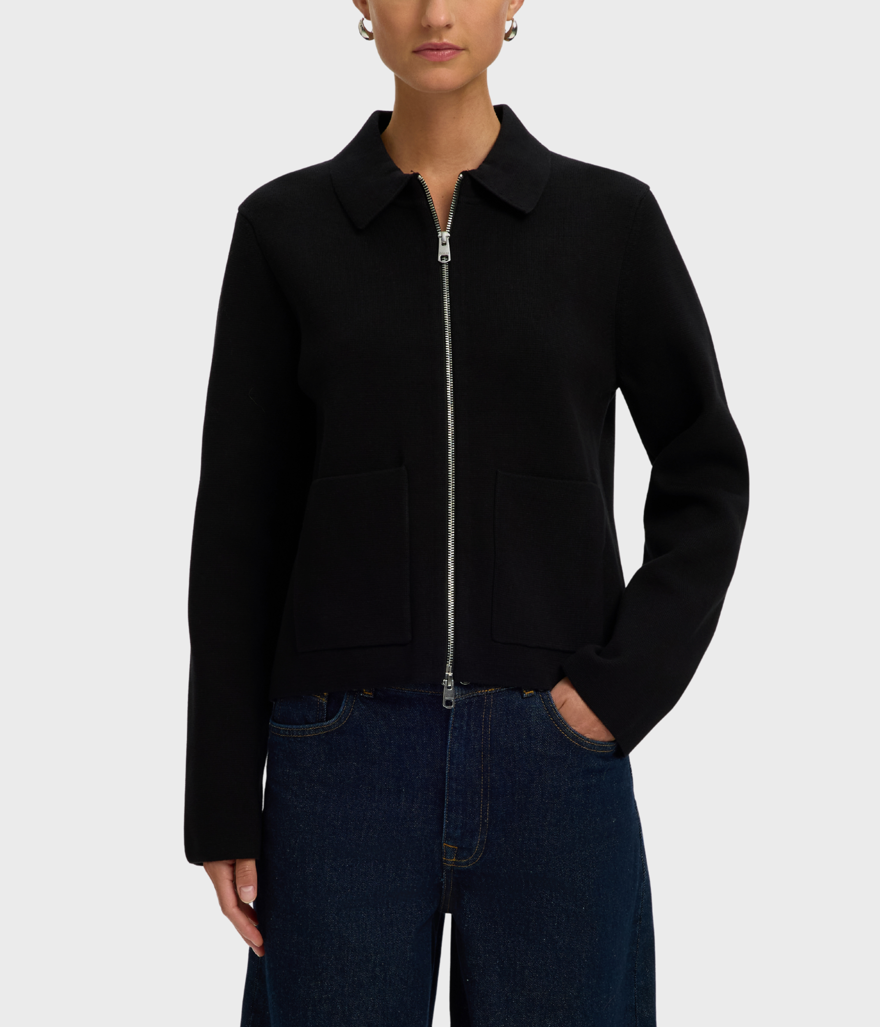 Slwmika Ls Knit Cardigan (Black)