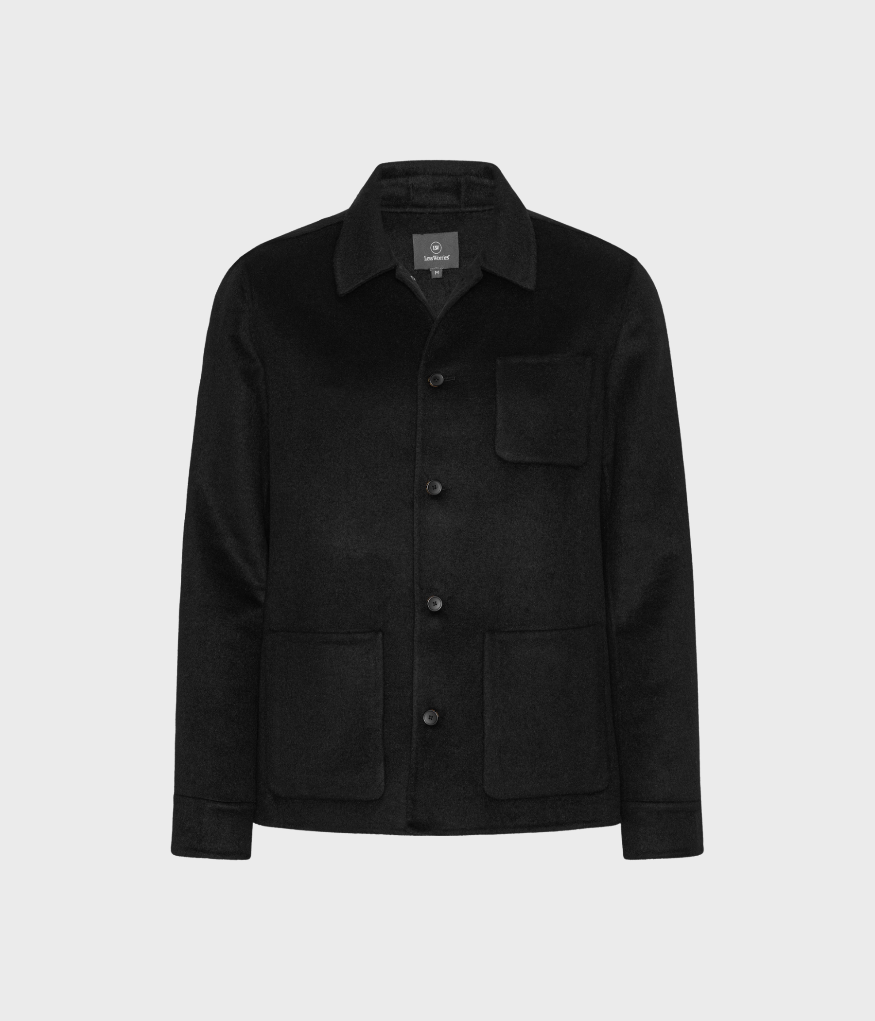 Wool Overshirt. (Black)
