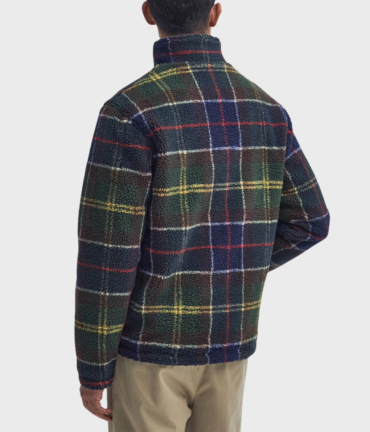 Barbour Tartan Fleece Zip Through Sweatshirt (TN43 Shadow Classic Tartan)