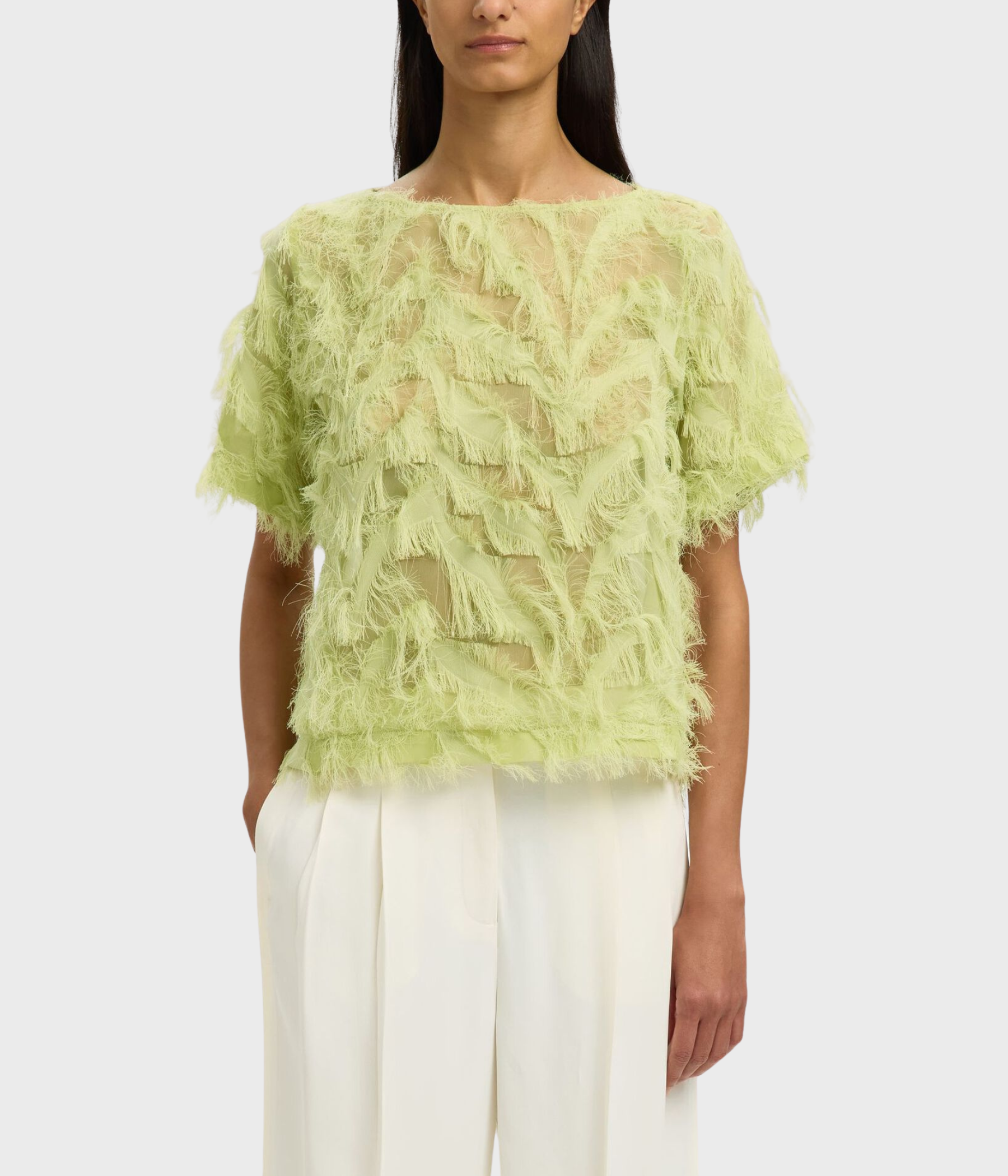 Slfmyline Ss Boat Neck Top B (Lint)