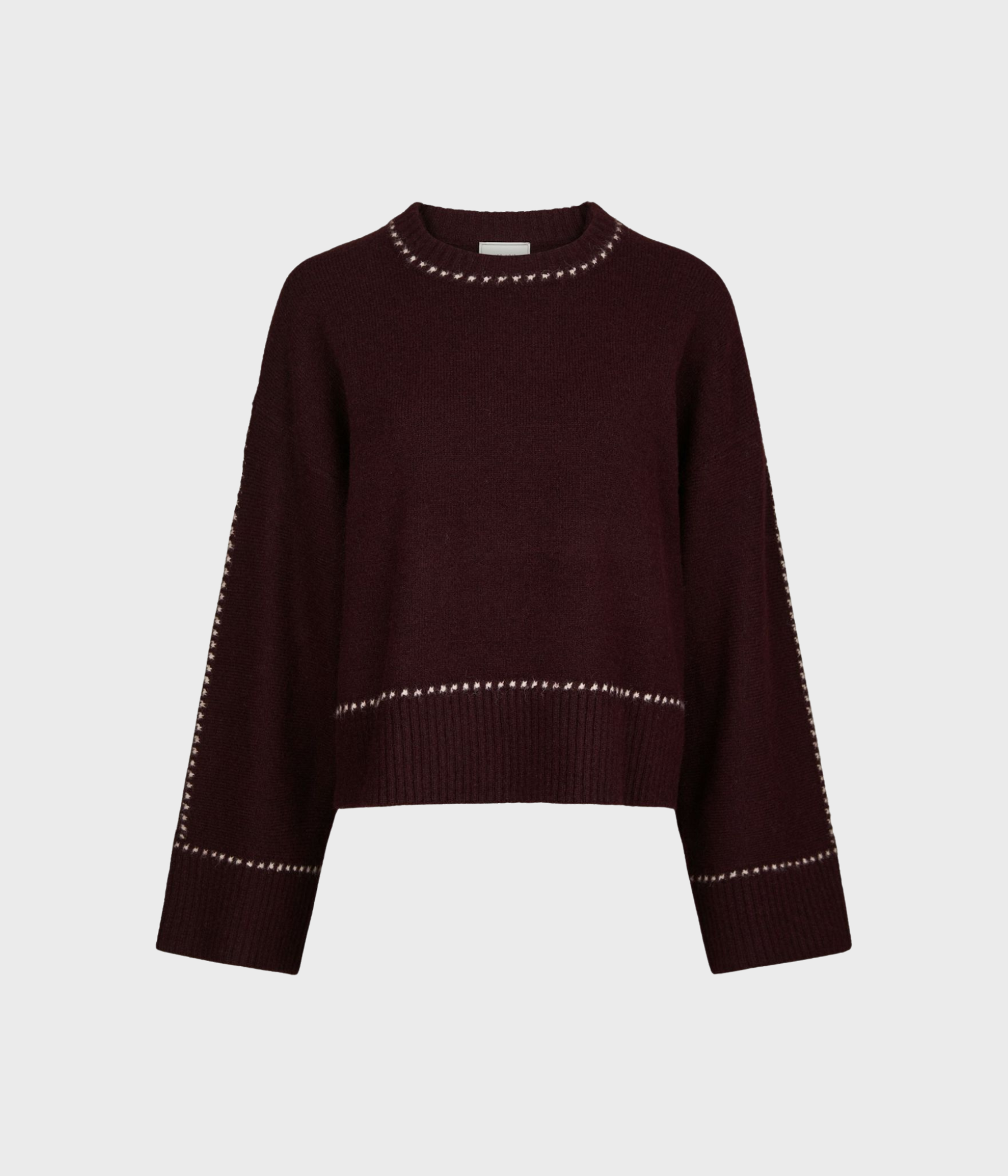 Roeme Knit Stitch Blouse. (682 Wine)