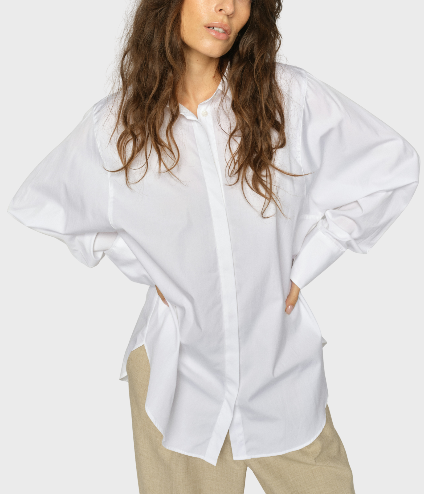 Mmenola Cotton Shirt (101 WHITE)