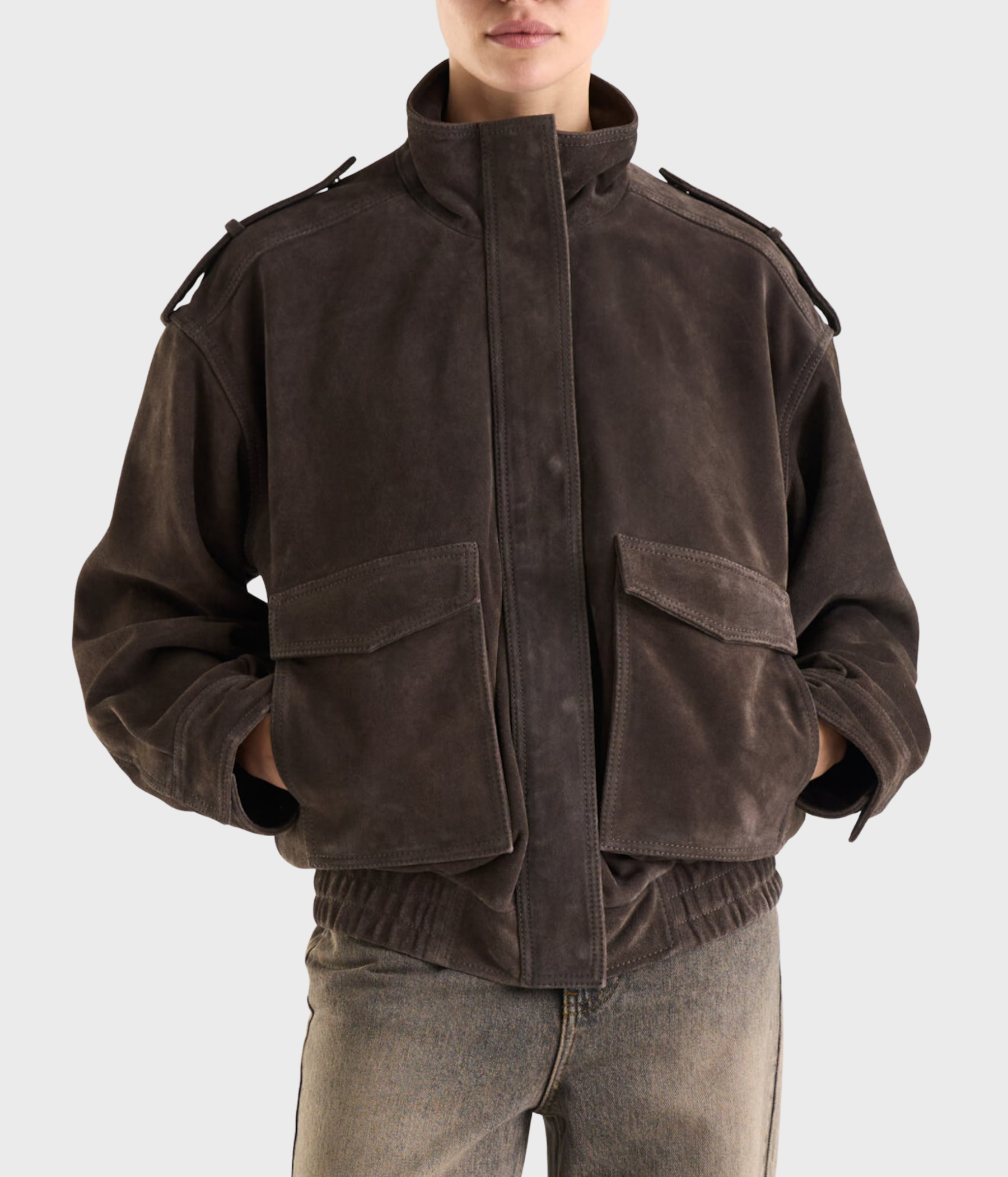 Zaria Suede Jacket (MOCHA BROWN)