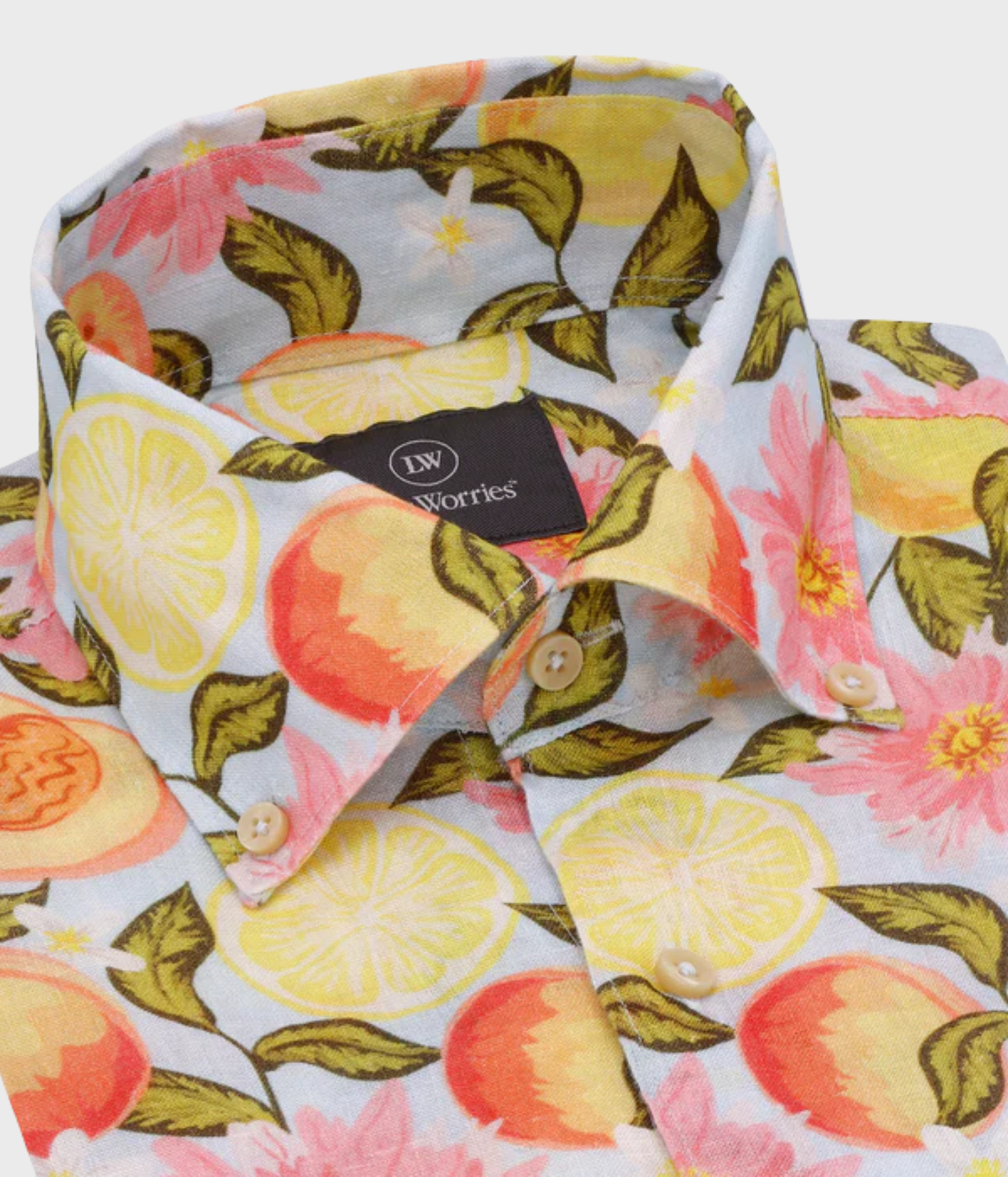 Striped Linen Shirt (Limoncello Print)