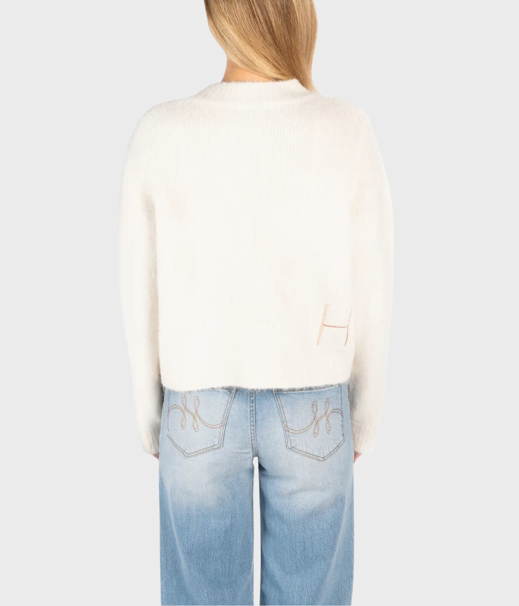PERNILLE Short Cardigan (0003 White Alyssum)