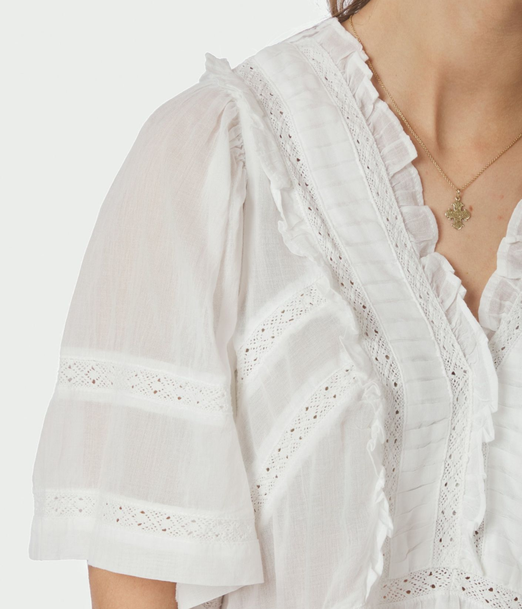 Evienne S Voile Top (120 White)