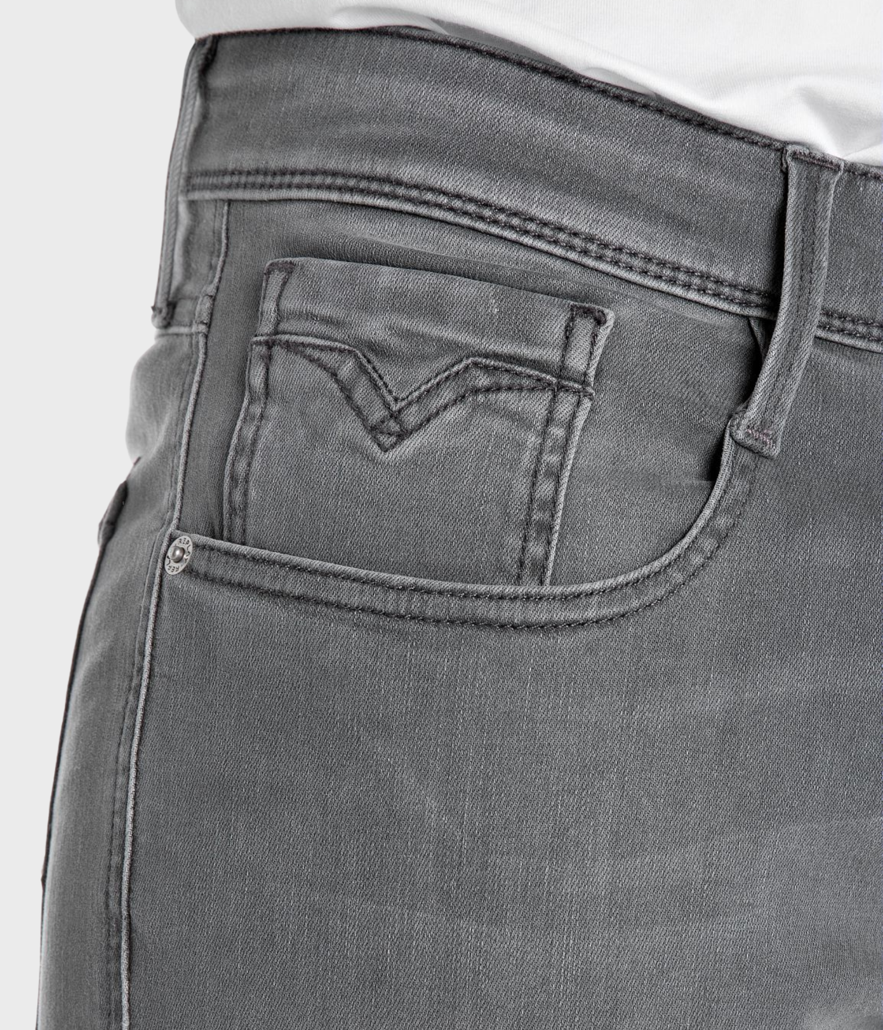 Trousers ANBASS C-Stretch (096 MEDIUM GREY Medium wash tone)