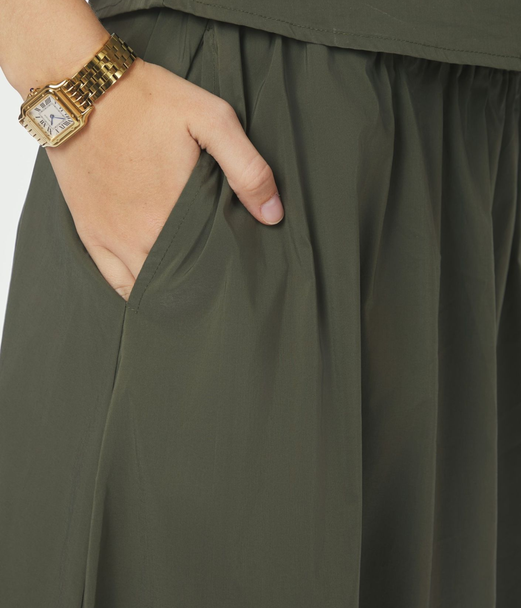 Yara Poplin Skirt. (151 Army)
