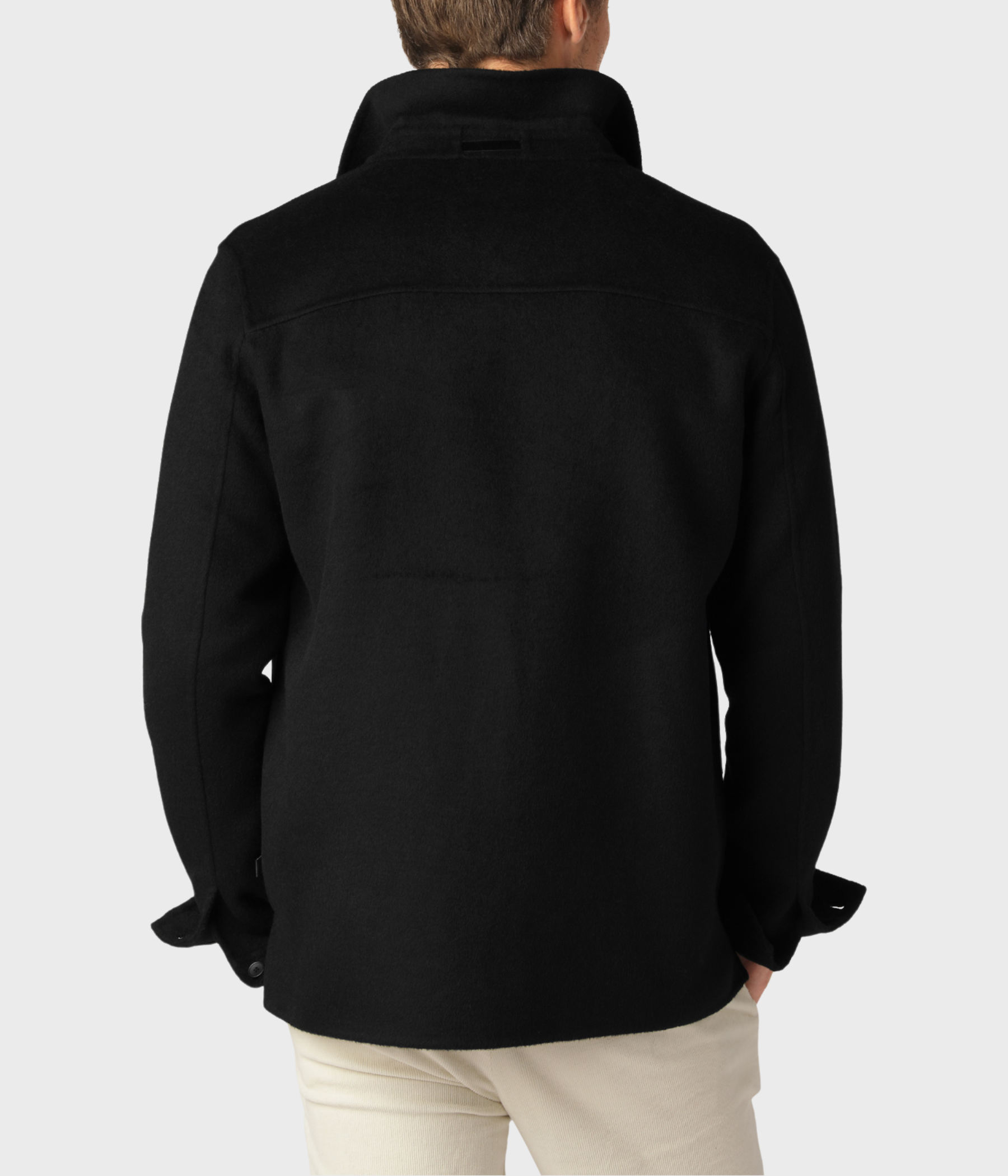 Wool Overshirt. (Black)