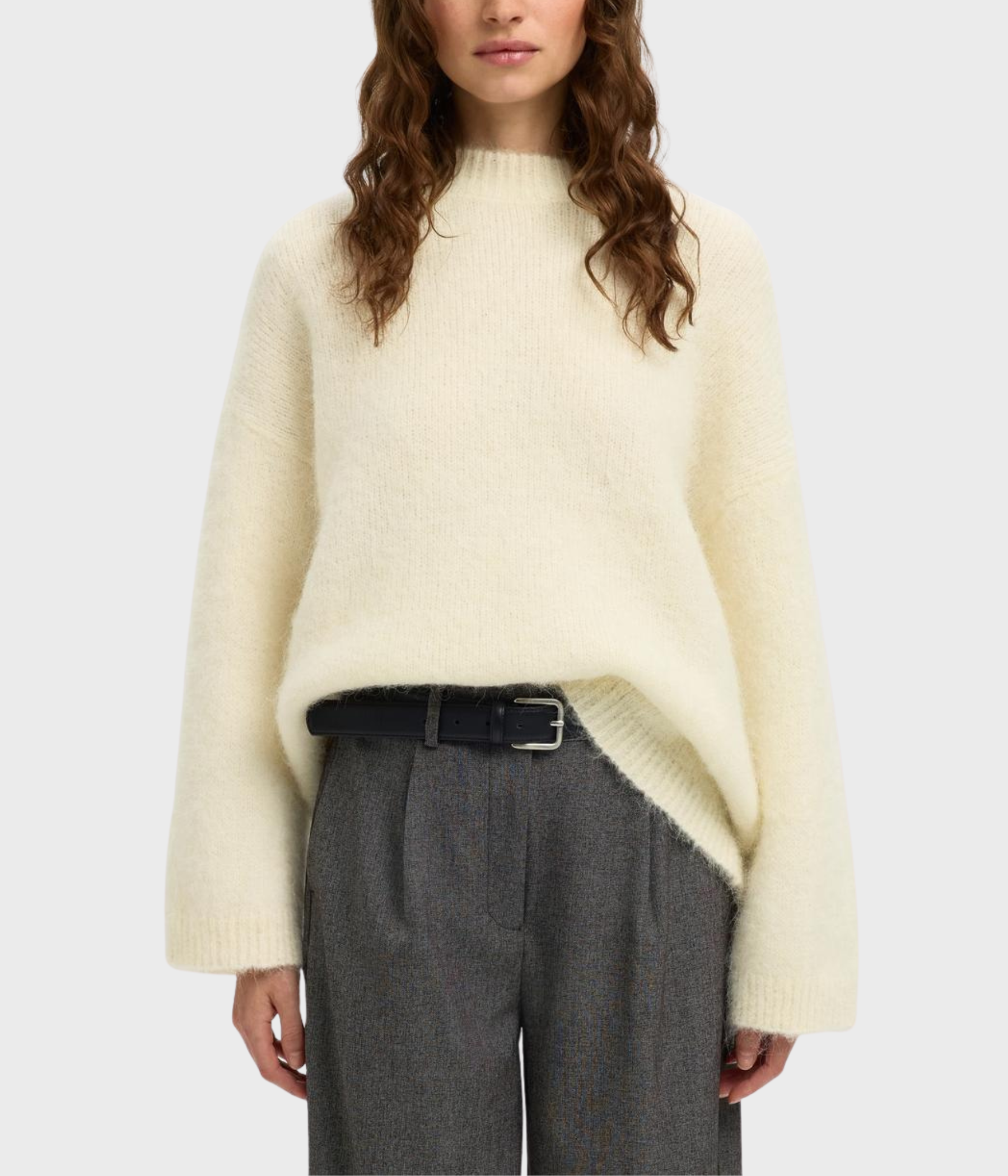 SLFGABRIELLA LS KNIT NEW O-NECK NOOS (Birch)