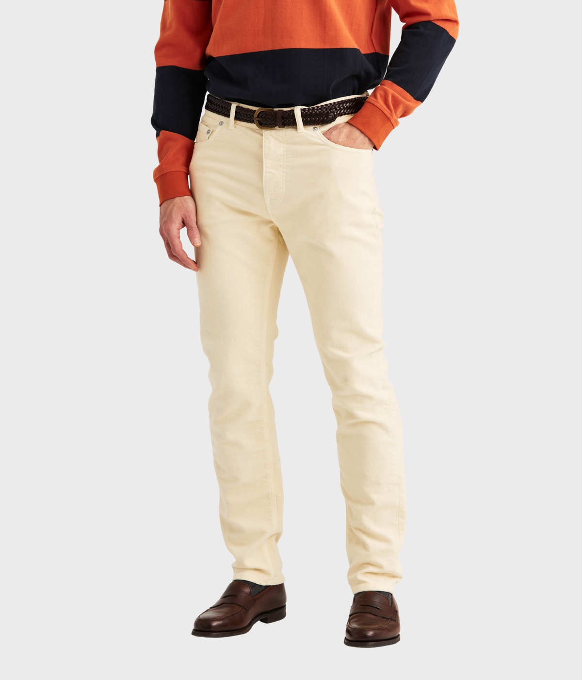 James Winter Twill 5-Pocket (04 Off white)