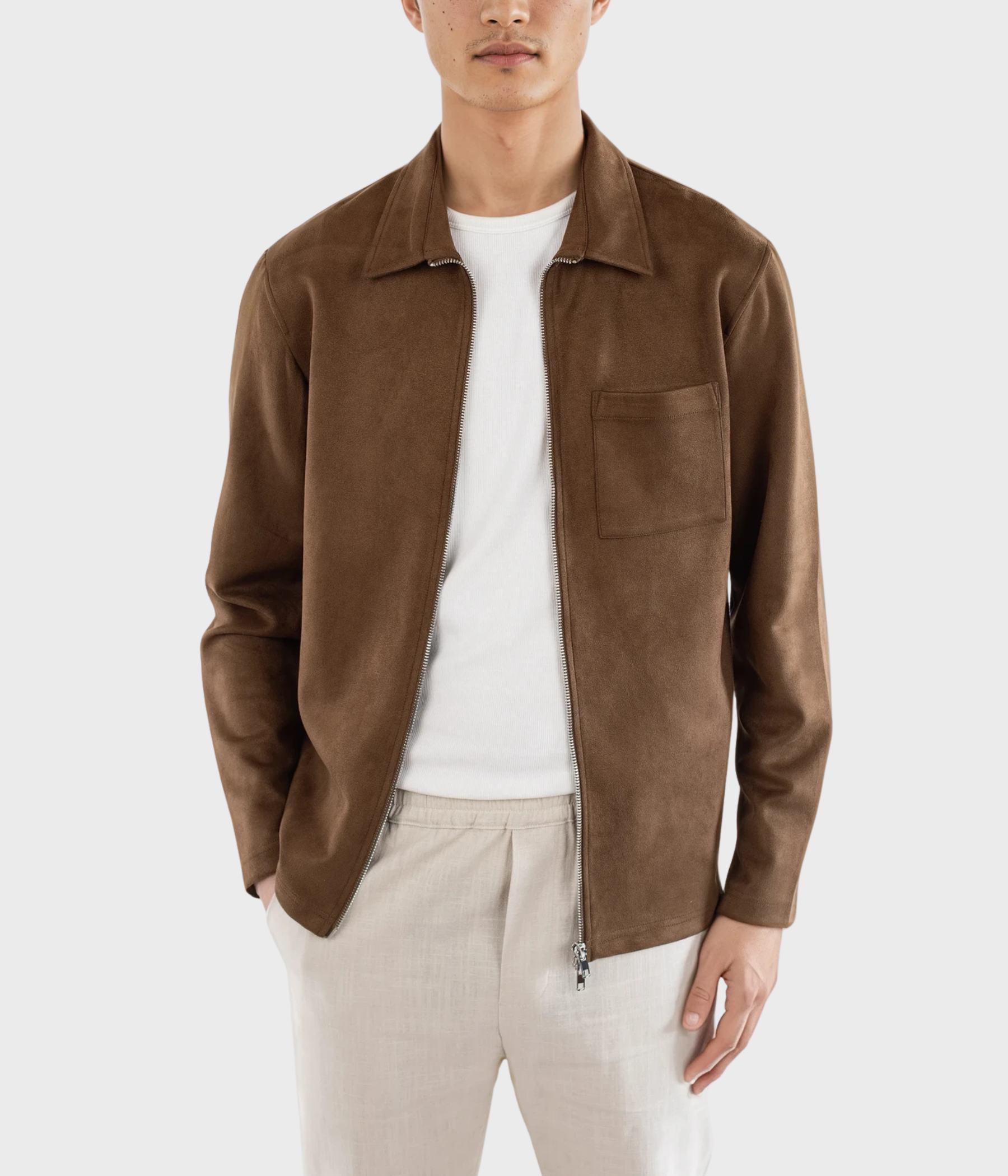 Neo Vegan Suede Overshirt 2.0 (064 Mocha brown)