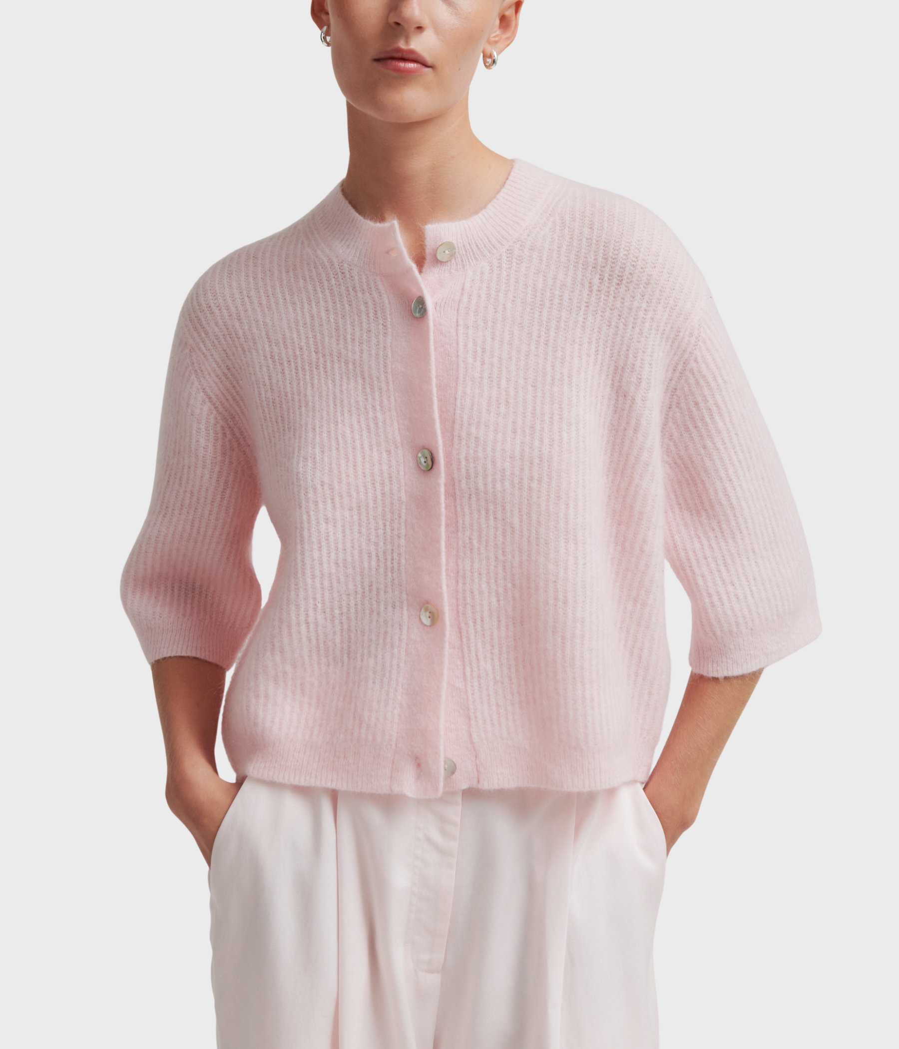 Andrea Knit Rib Cardigan. (9413 Crystal Pink) - D.O. Design Only