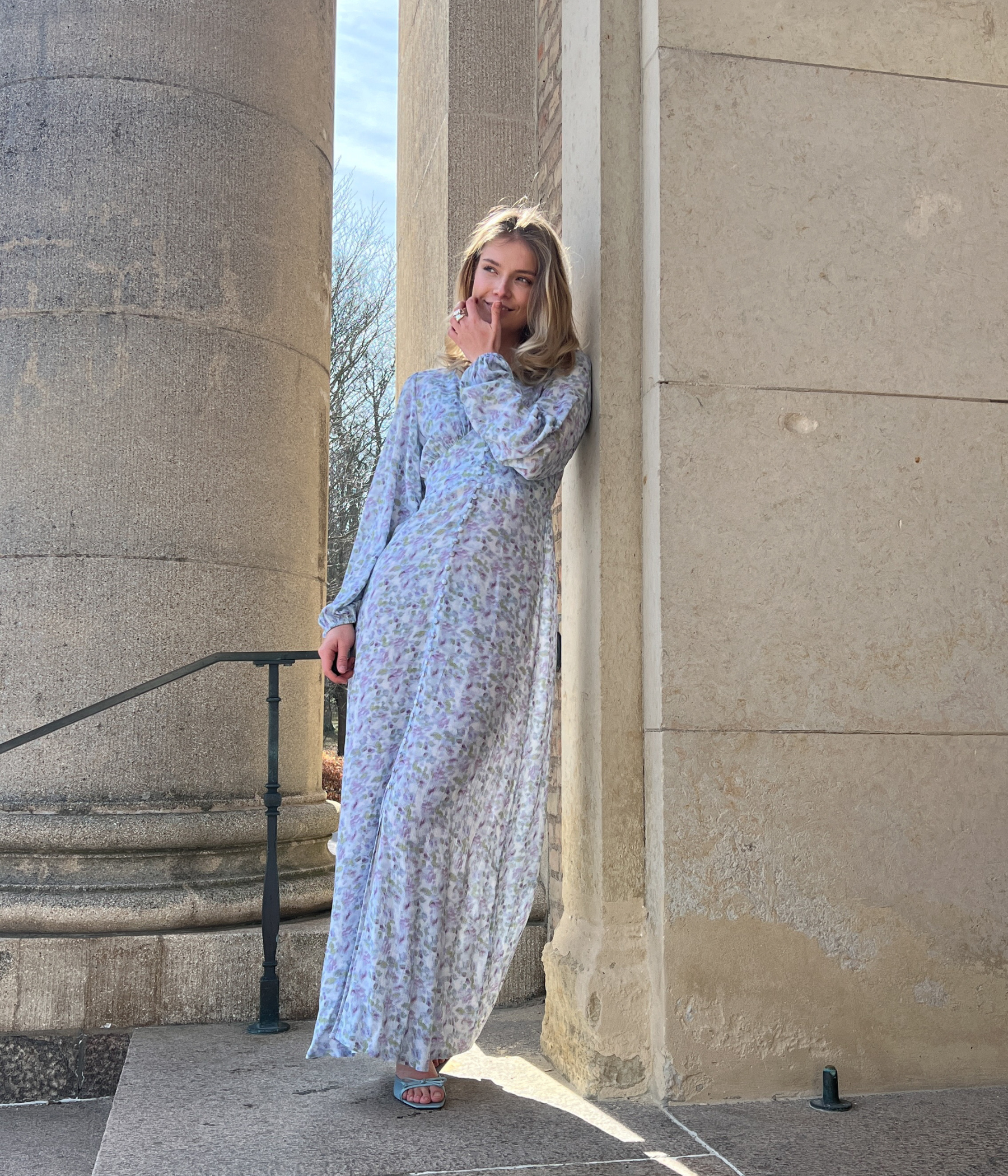Lilith Maxi Dress (Cinthia Blue Print)