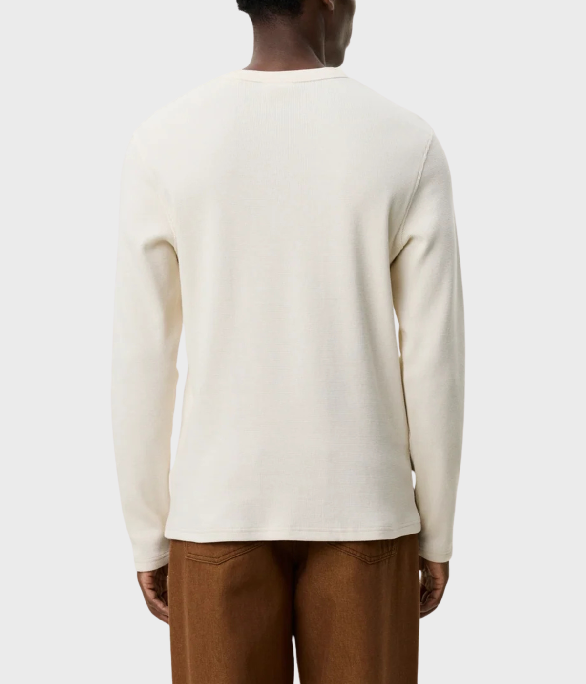 Label Waffle Ls T-Shirt (215 Ivory)