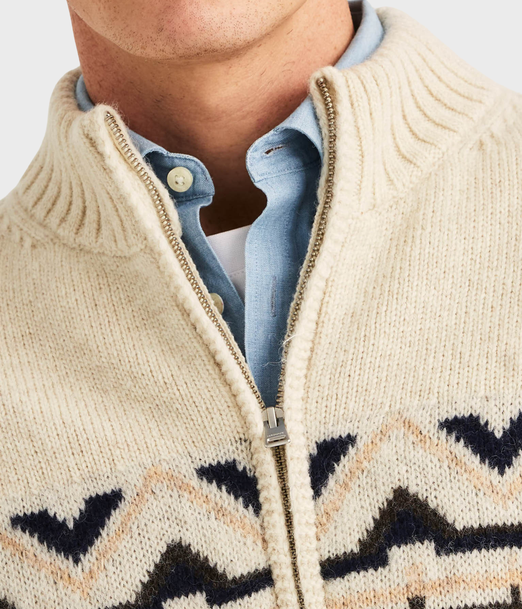 Hadley Zip Cardigan (02 Off white)