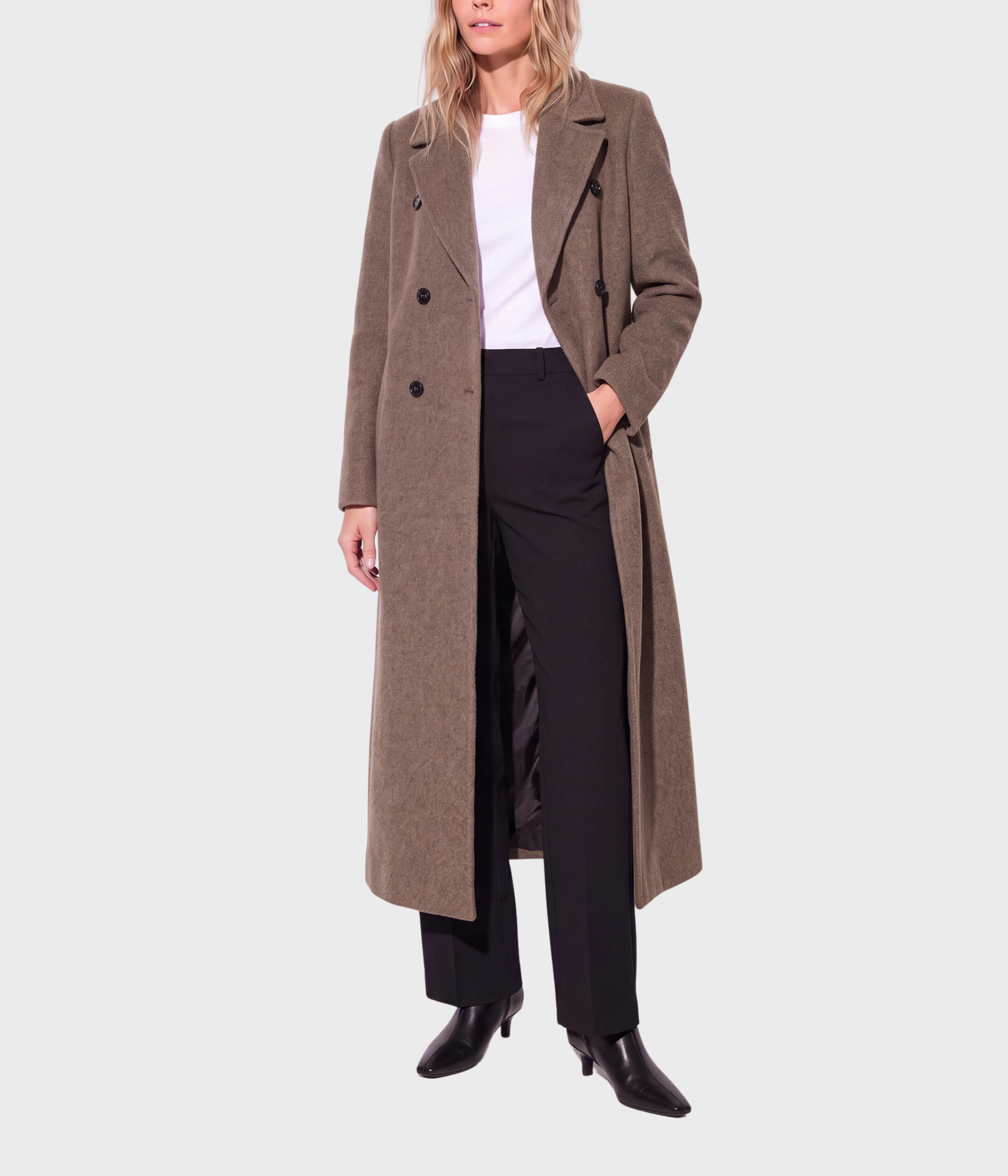 Charlotte Coat (90900Mole Brown Melange)