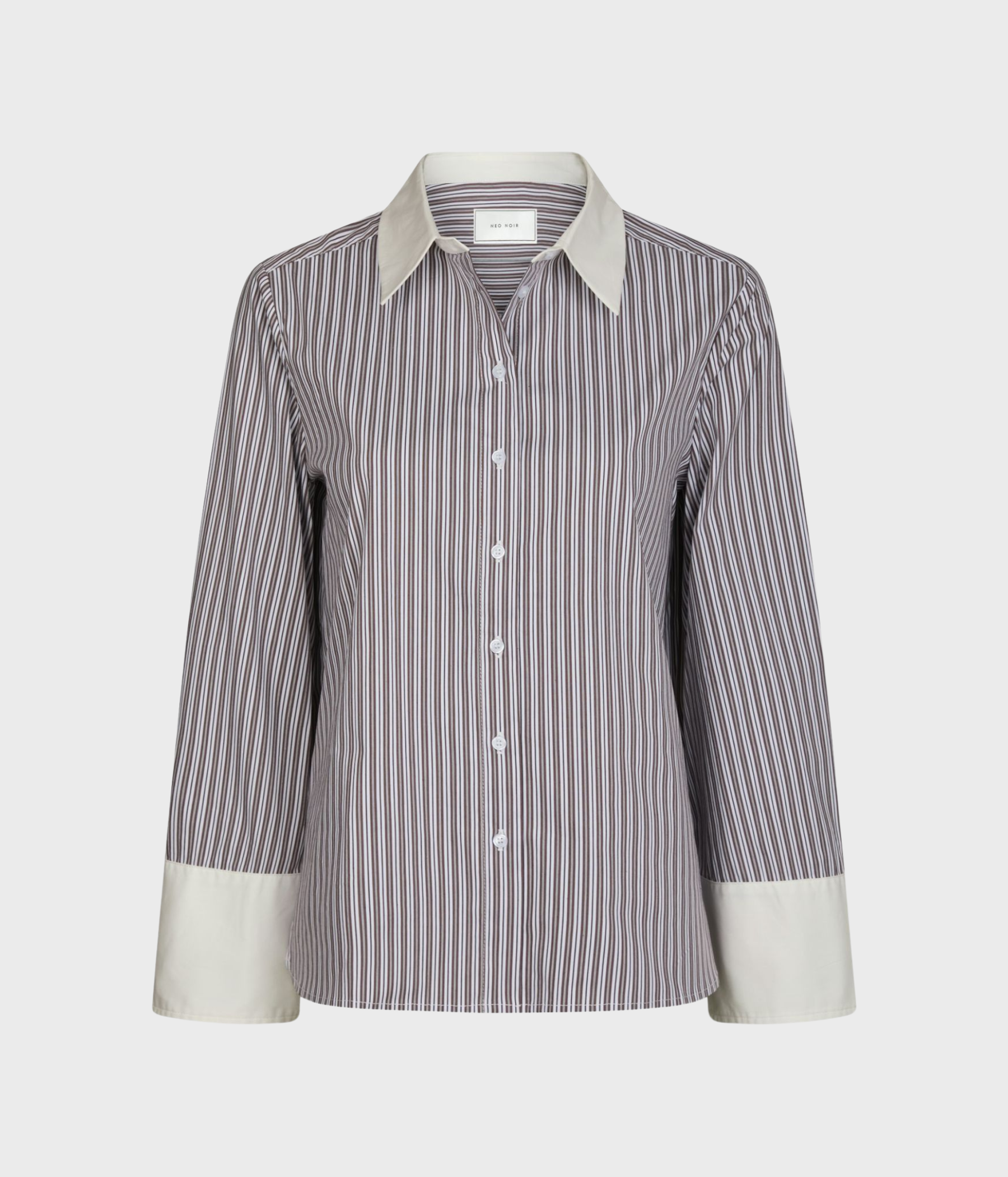 Dranila Stripe Shirt (210 BROWN)