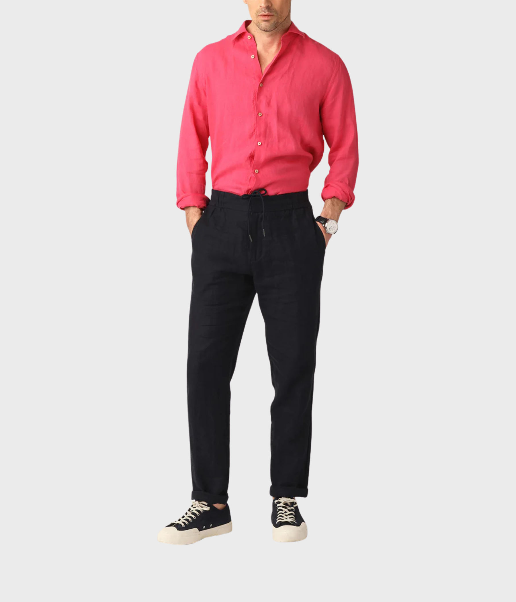 Linen Shirt. (GRAPE)
