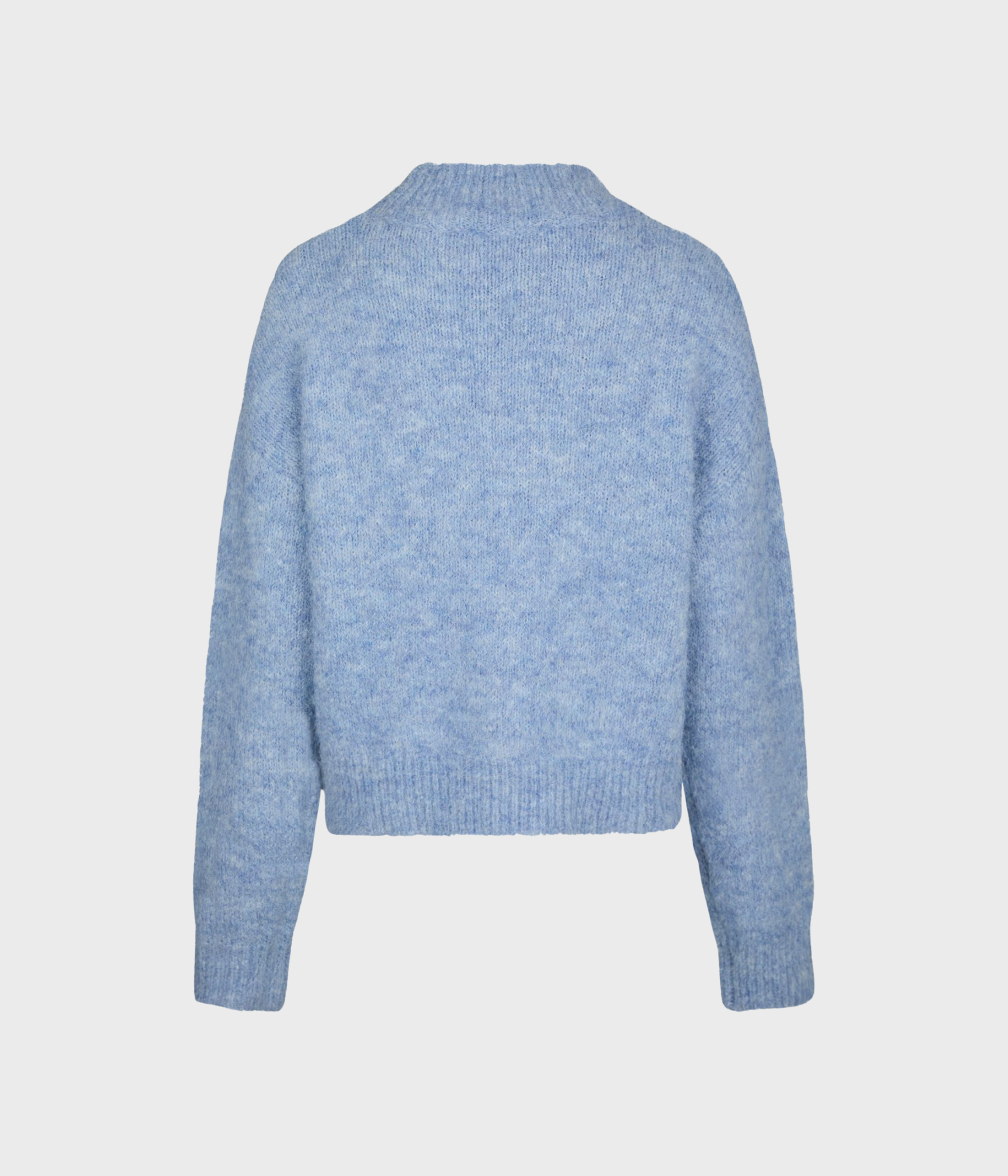 Paulina Fluffy Knit Blouse (142 Dusty blue)