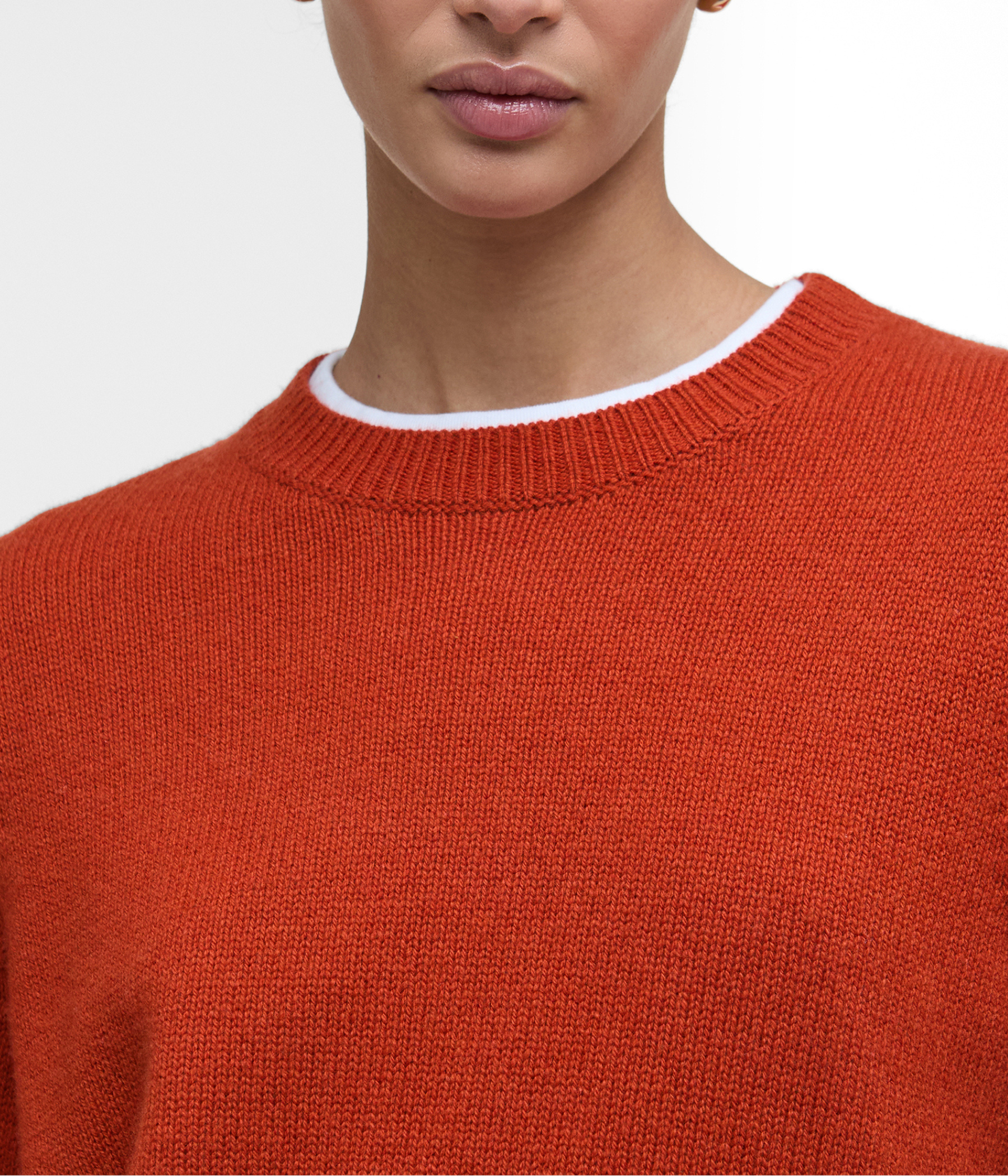 Barbour Woodhouse Knitted Jumper (OR74 Orange)