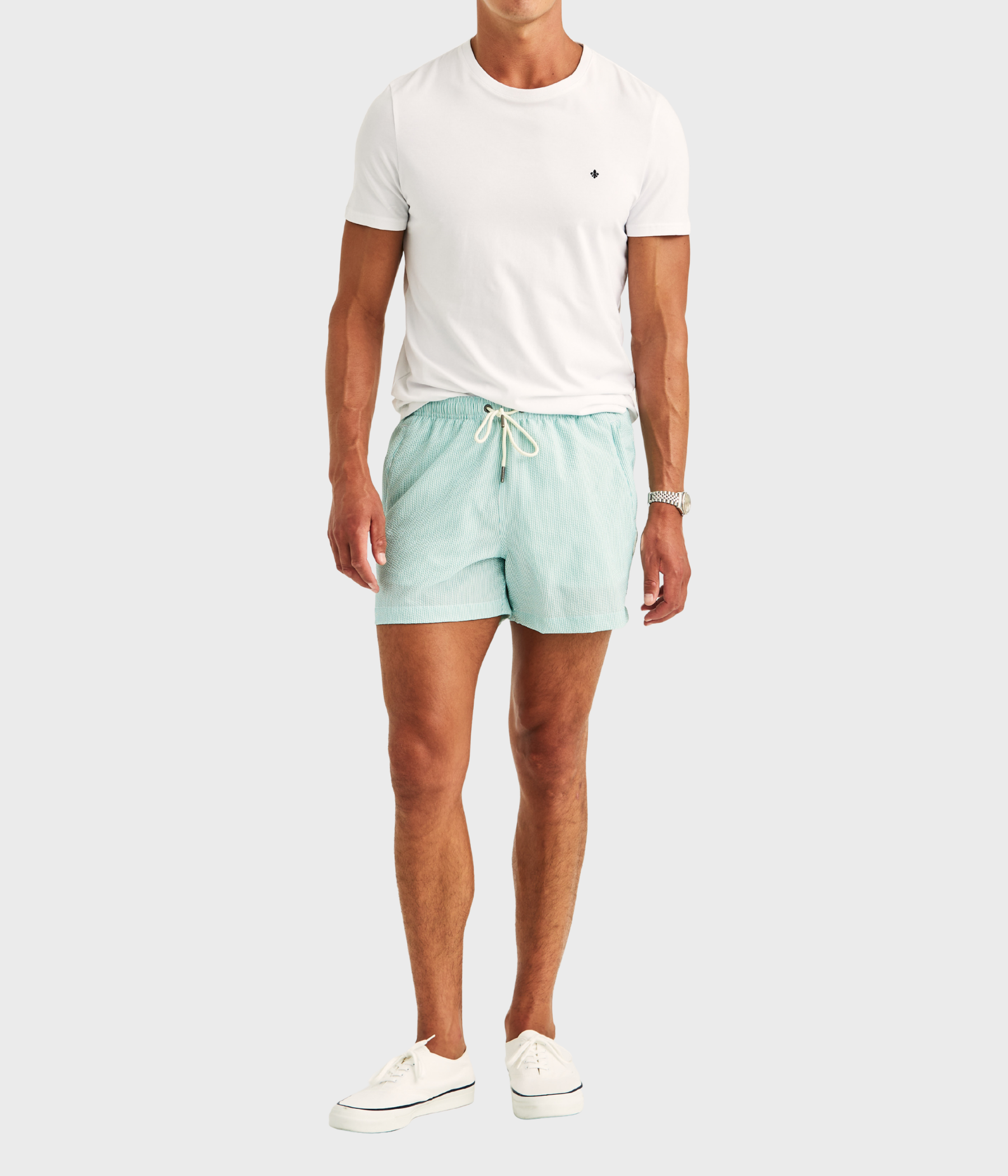Morris Seersucker Bathing Trunks (71 Green)