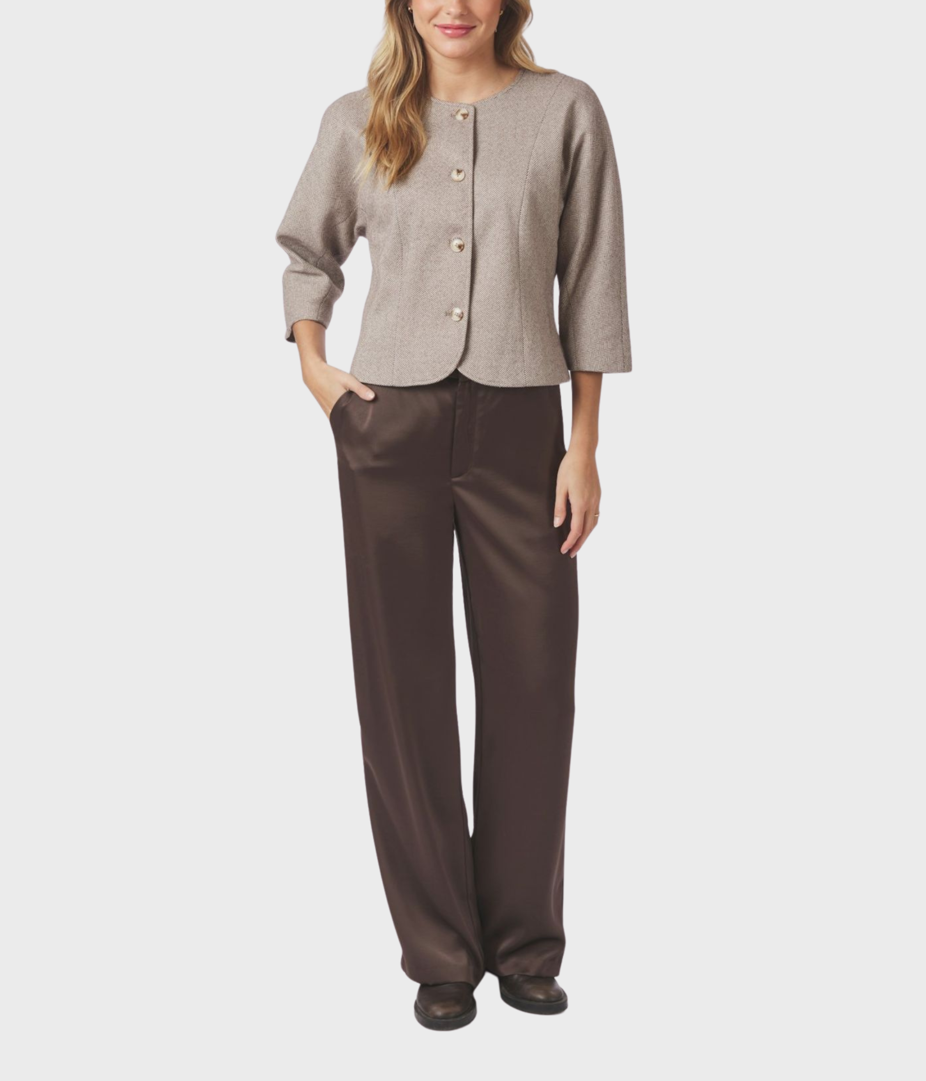 Emmett Heavy Sateen Pants. (676 DARK BROWN)
