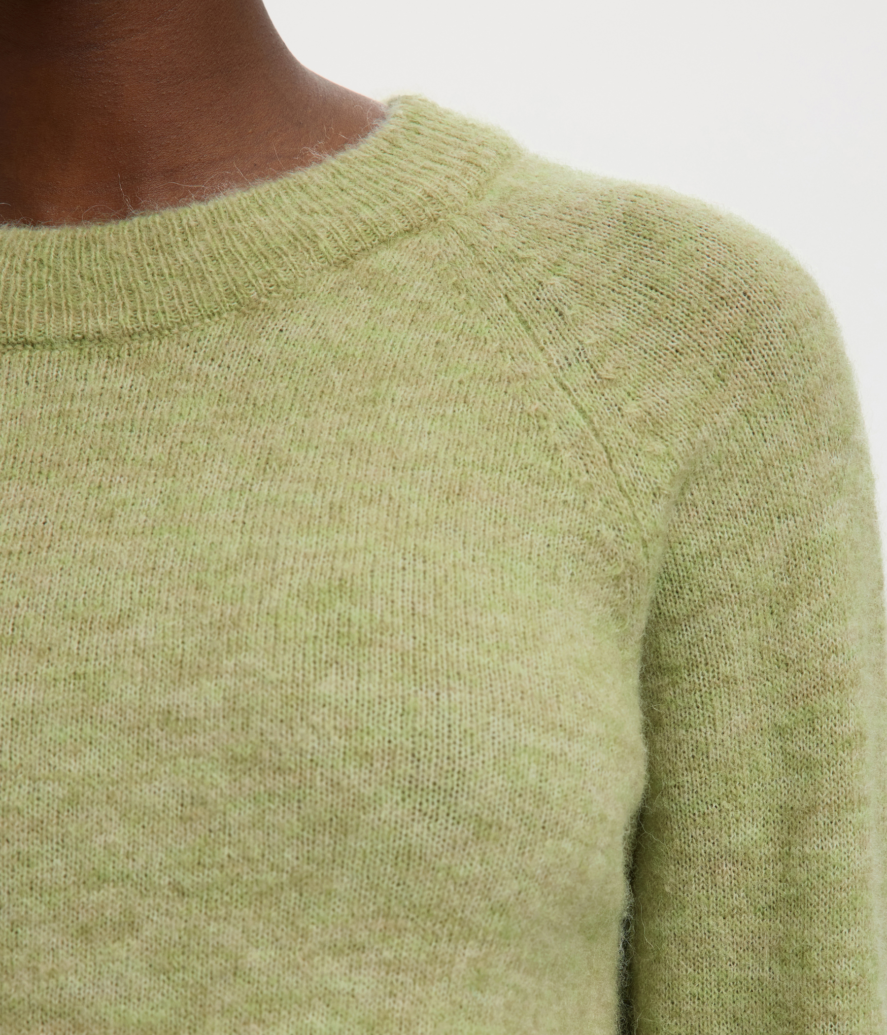 SLFLULU LS KNIT O-NECK  NOOS. (Lint Detail:MELANGE)
