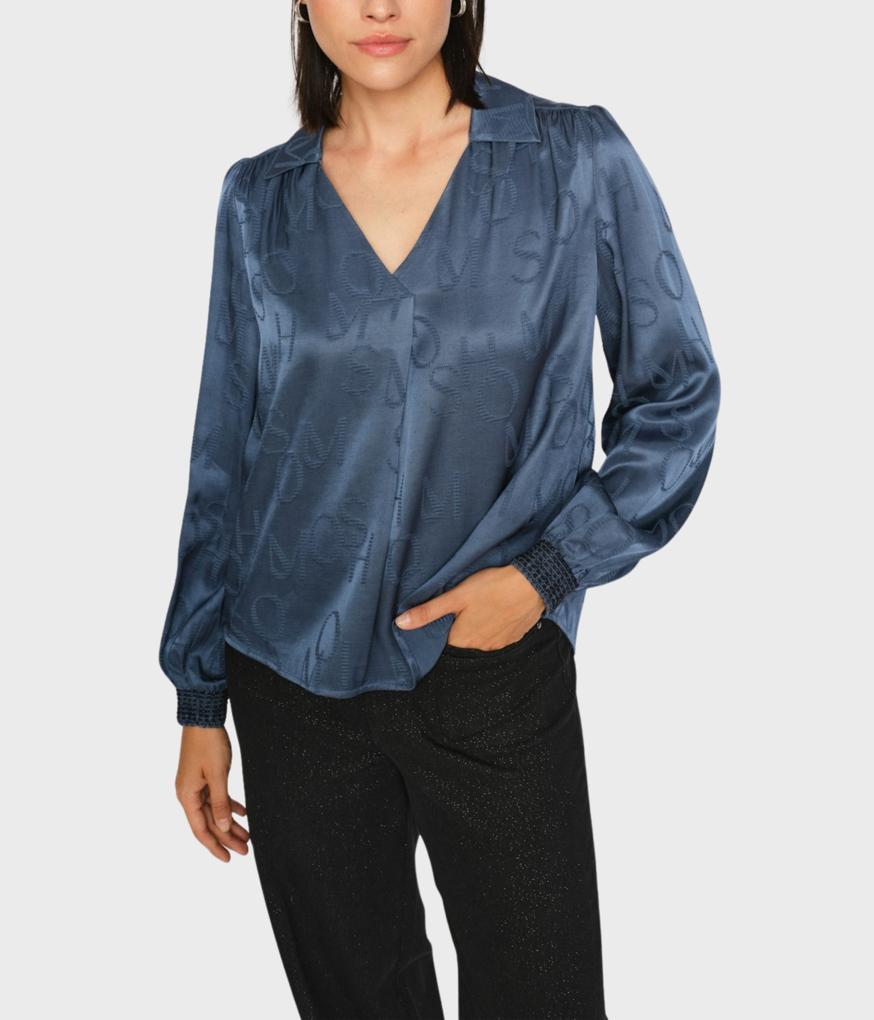 Mmaldo Monogram Blouse (244 Ensign Blue)