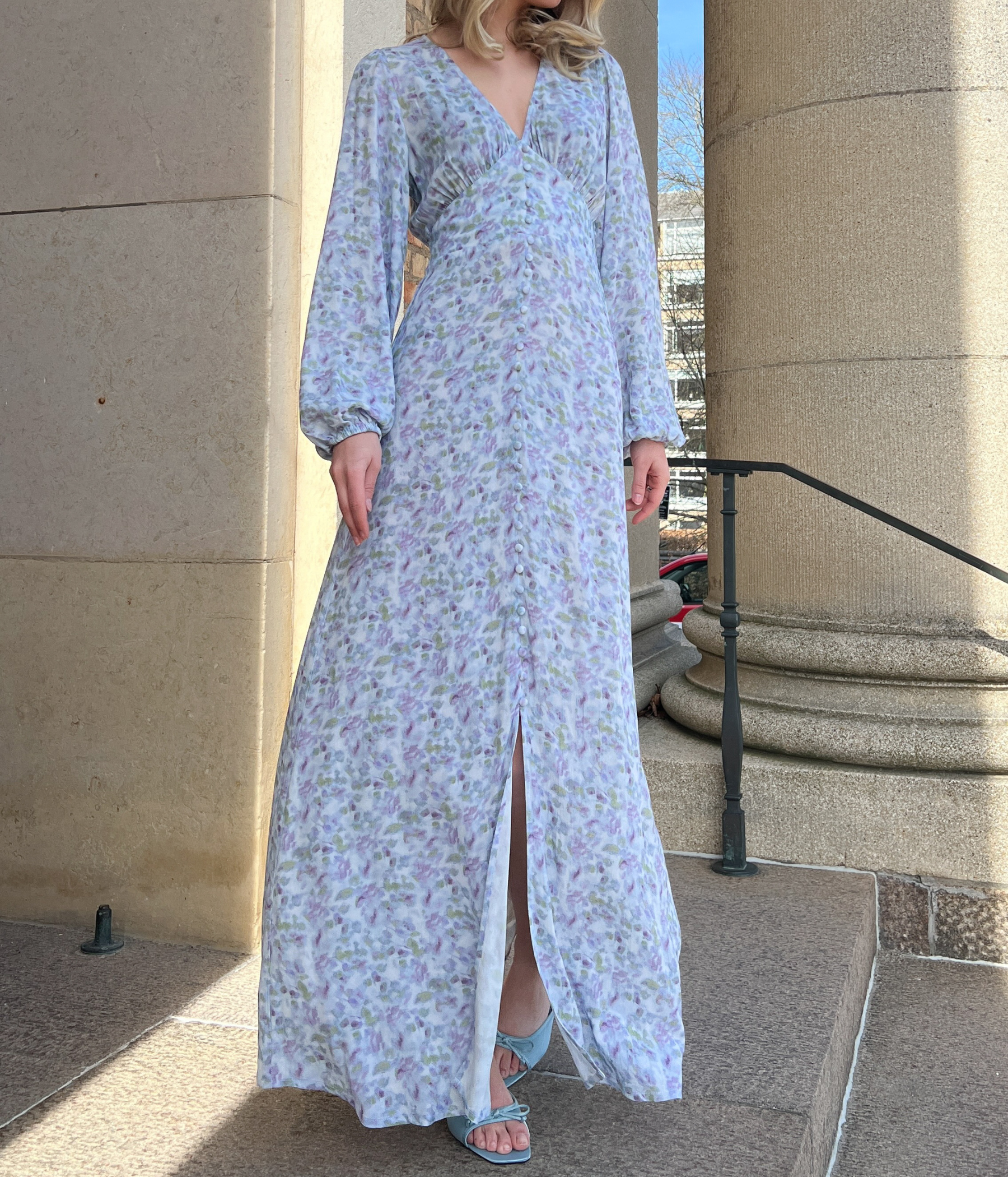 Lilith Maxi Dress (Cinthia Blue Print)