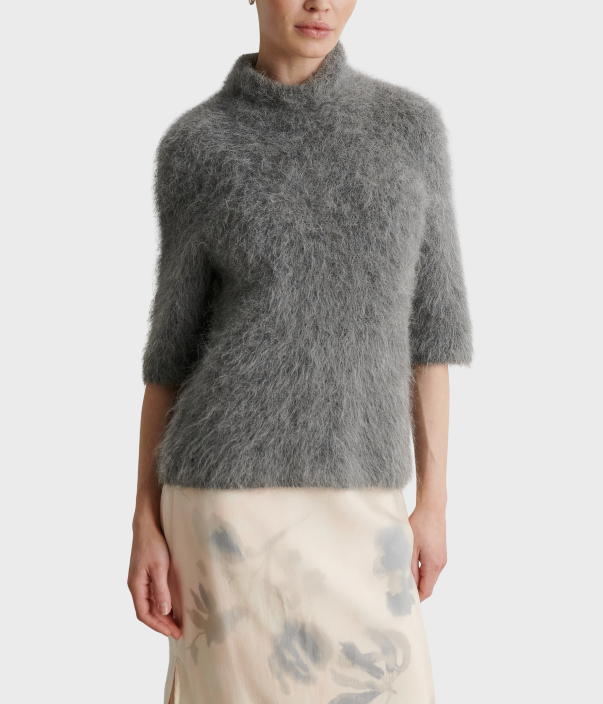 Karla Knit Ss. (7003 Dark grey melange)