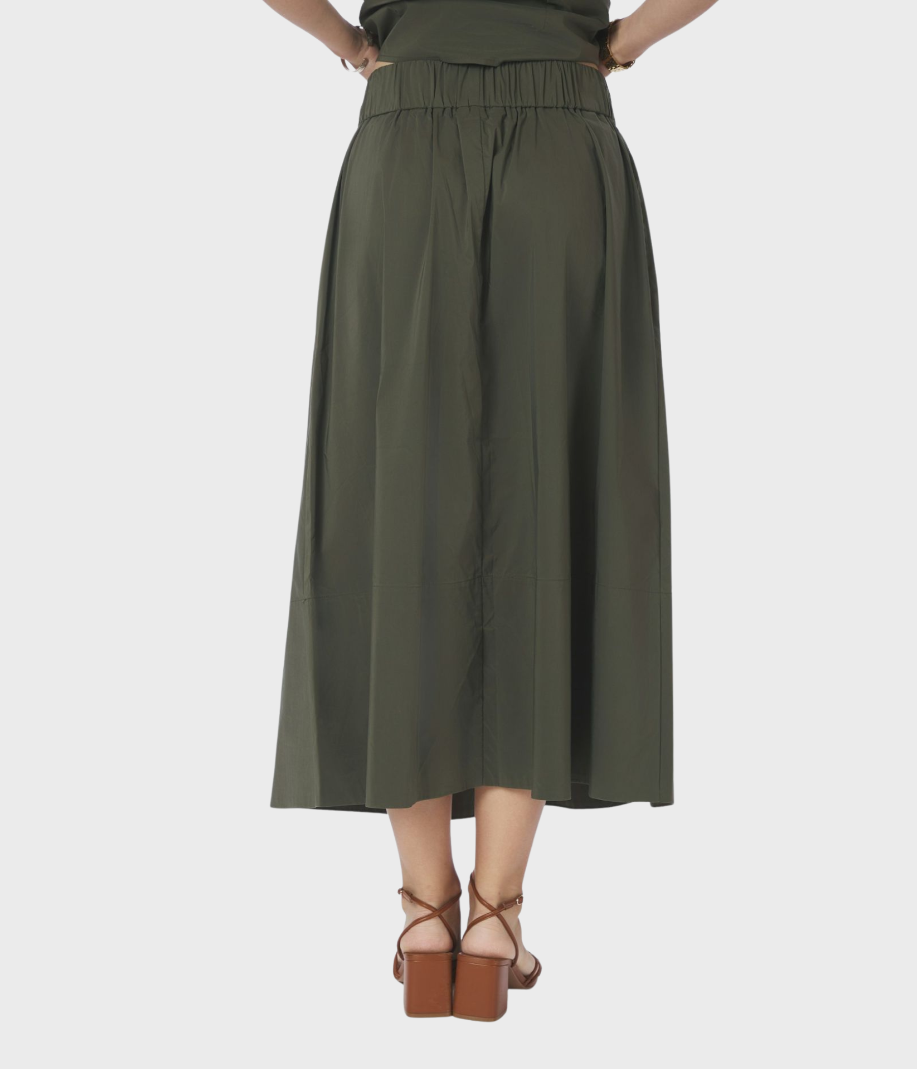 Yara Poplin Skirt. (151 Army)