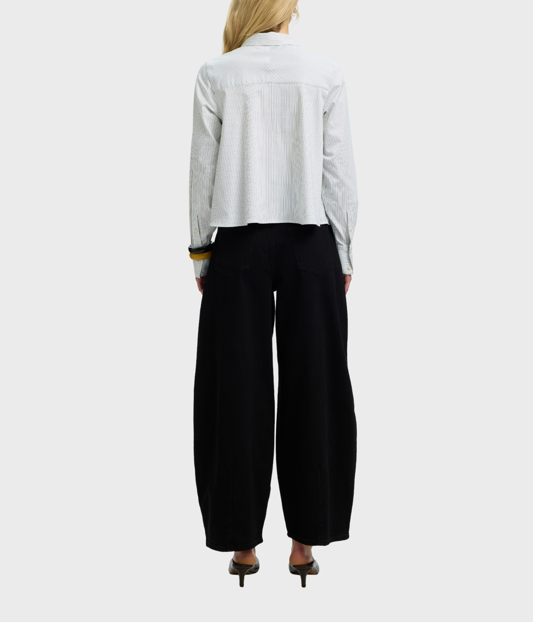 Slwromie Ls Relaxed Shirt (Avocado Oil Stripes:STRIPE)