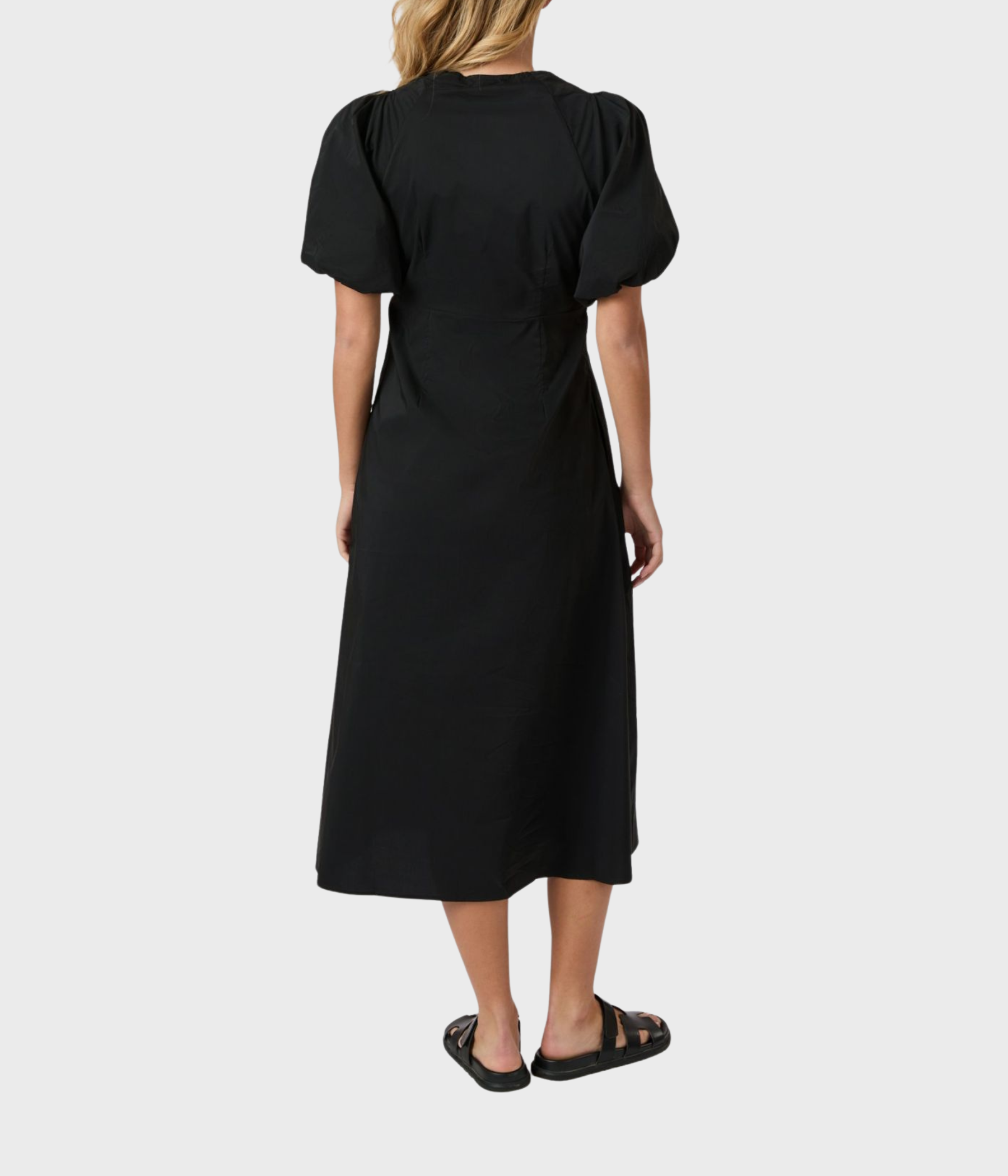 Illana Poplin Dress. (100 Black) - D.O. Design Only