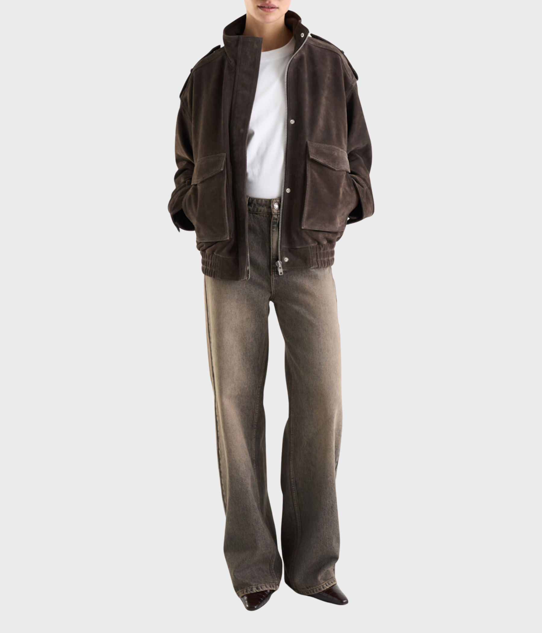 Zaria Suede Jacket (MOCHA BROWN)