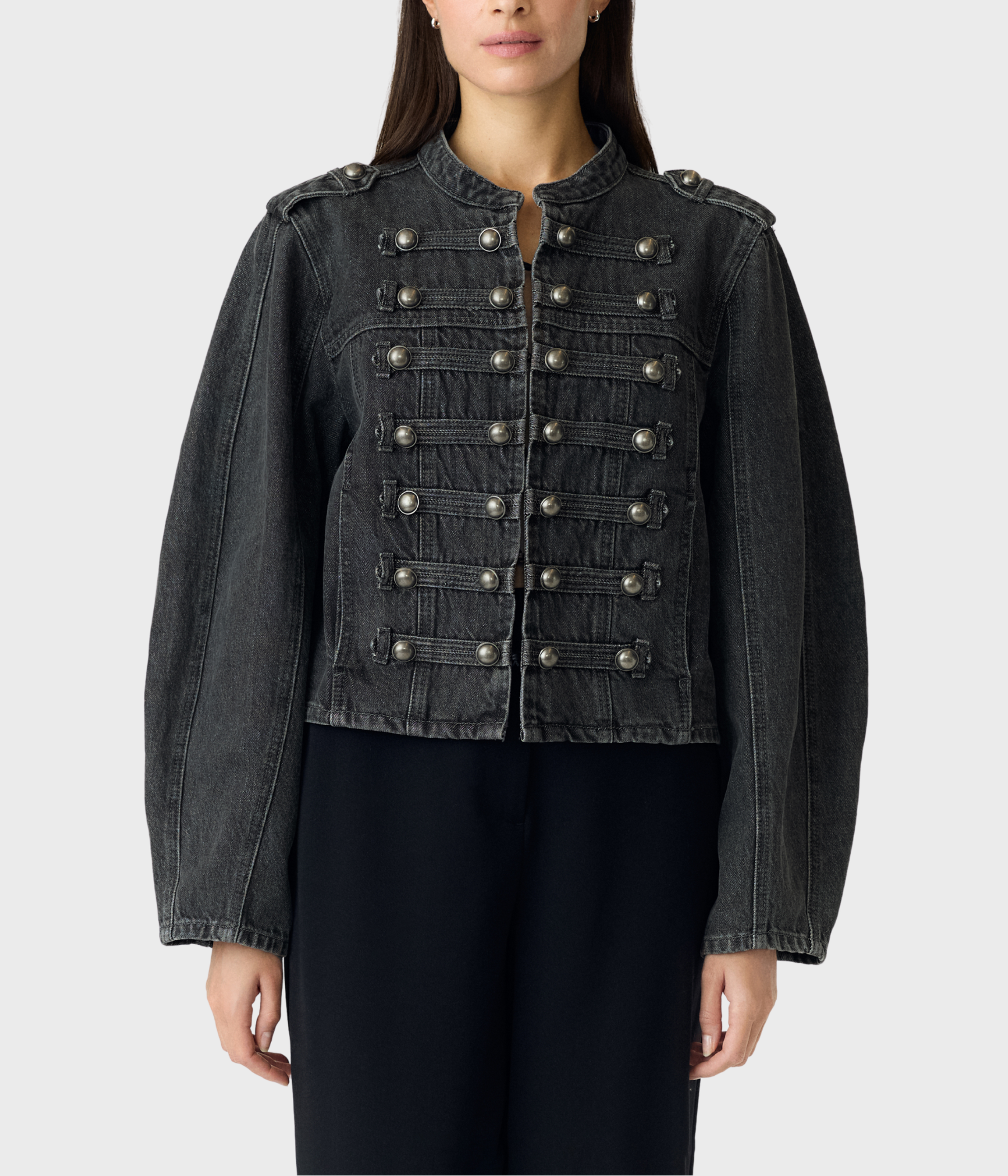 Yassky Ls Denim Jacket - Story (Dark Grey Denim)