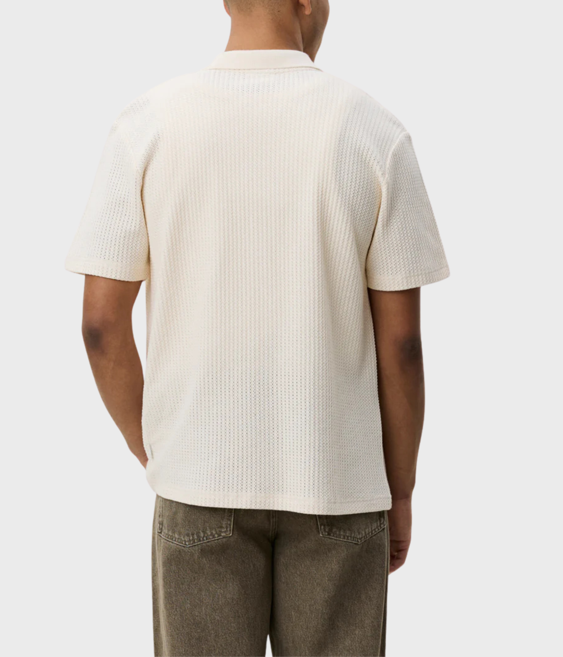 Pointelle Ss Shirt (211 Eggnog White)