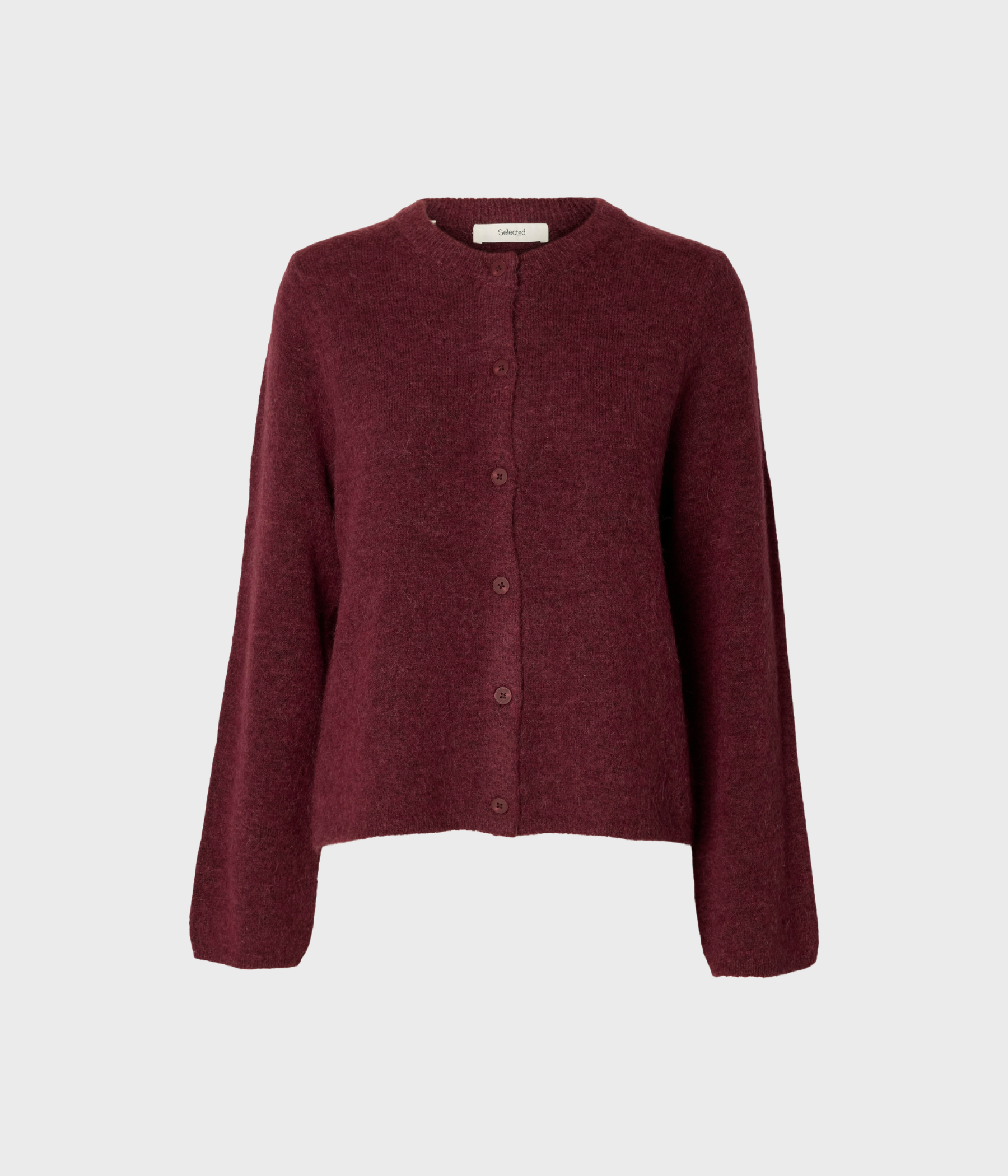 Slflulu New Ls Knit Cardigan Noos. (Tawny Port Detail:MELANGE)