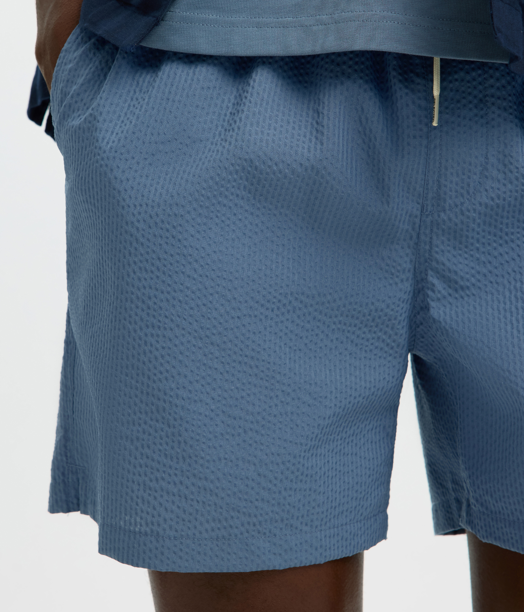 SLHCOOPER-SEERSUCKER SWIMSHORTS (Blue Mirage) - D.O. Design Only