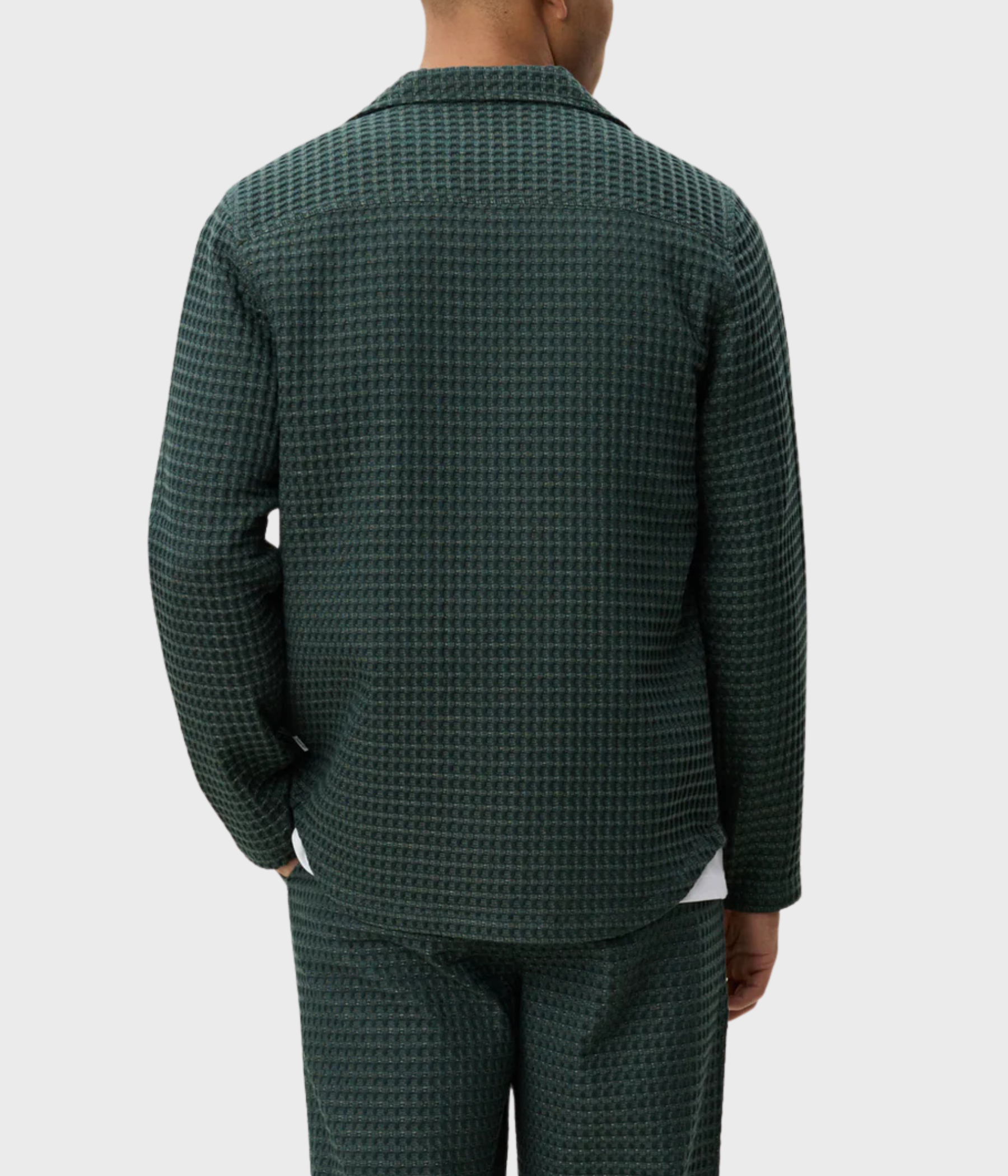 Check Seersucker Overshirt (546 Pine Green)