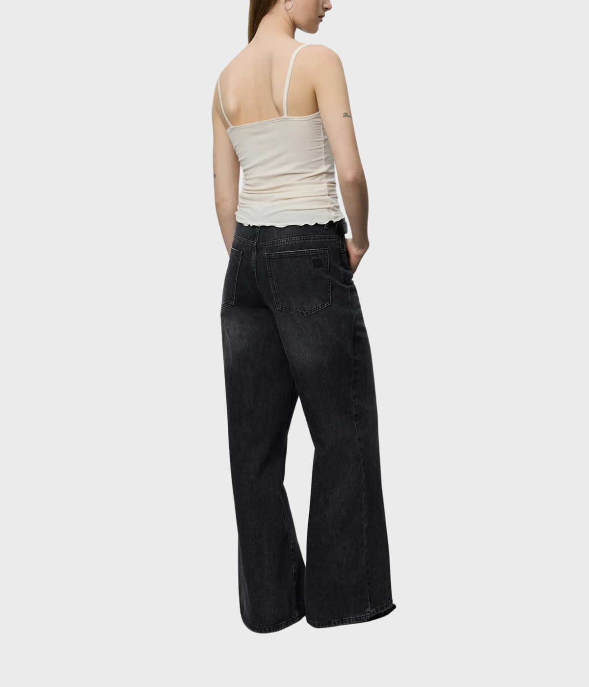 Napolisw High Waist Jeans (1015 Washed black)